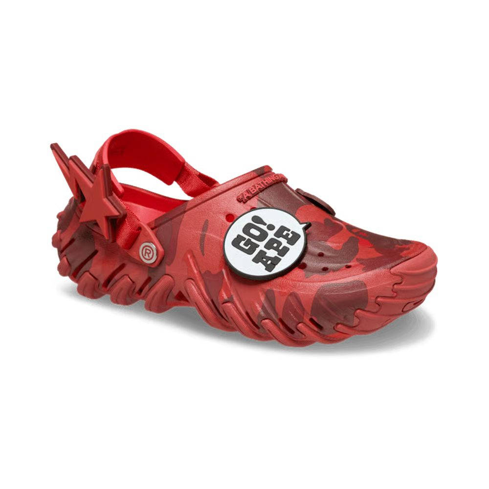 A BATHING APE x Crocs Echo RO Clog Red 213140-8C1 side