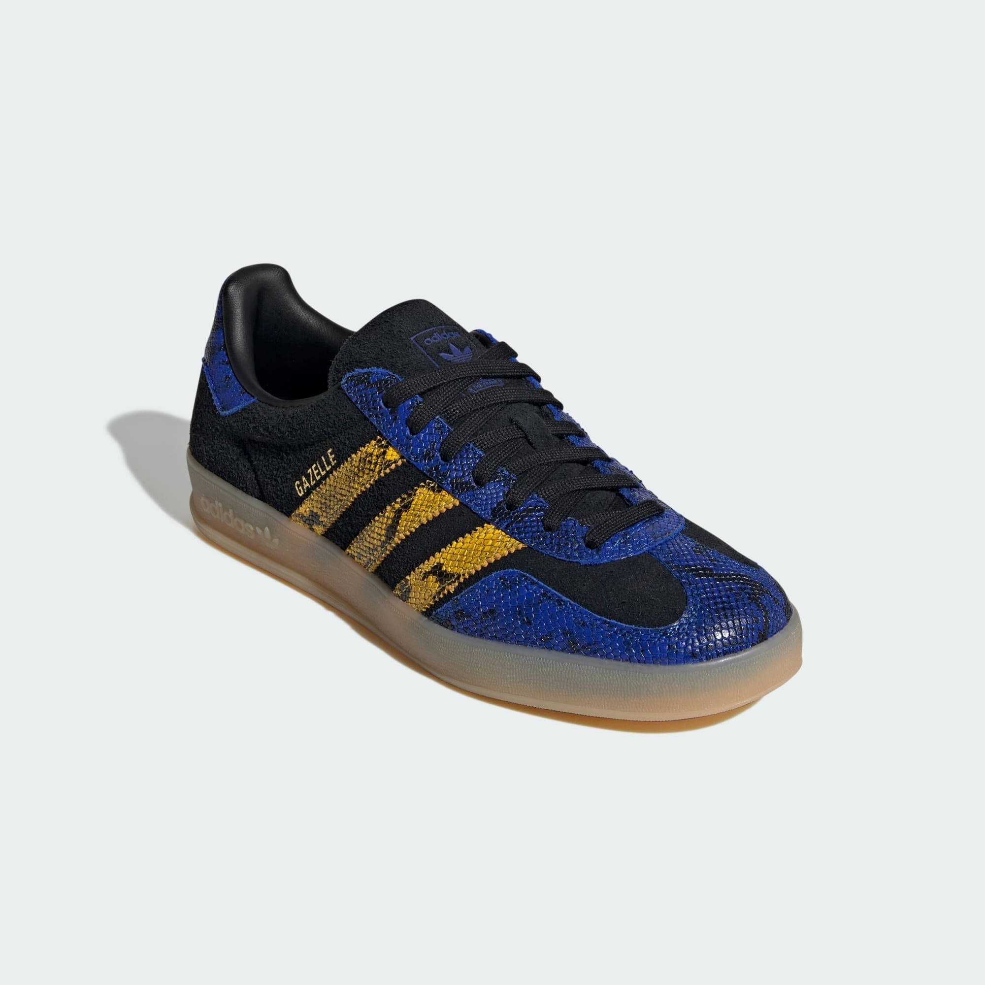 adidas Gazelle Indoor Suede Snakeskin Blue KH9699 front