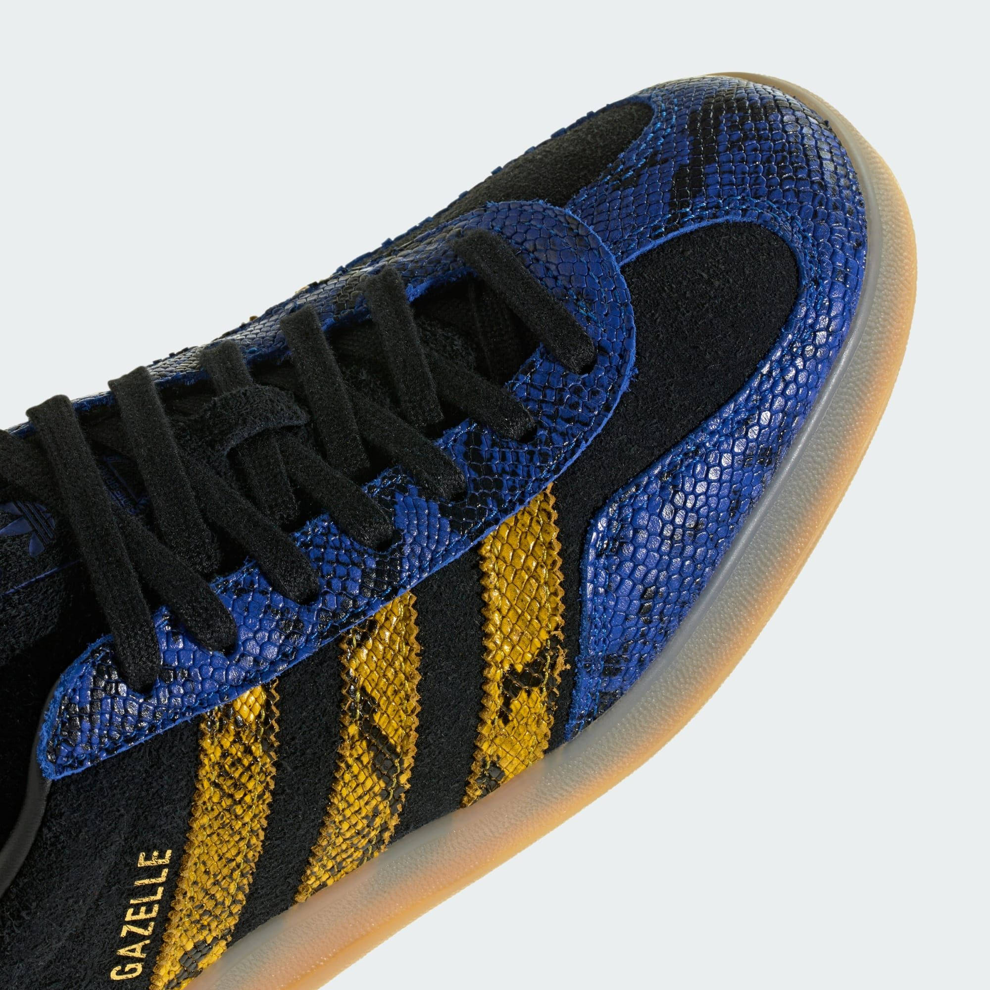 adidas Gazelle Indoor Suede Snakeskin Blue KH9699 toe