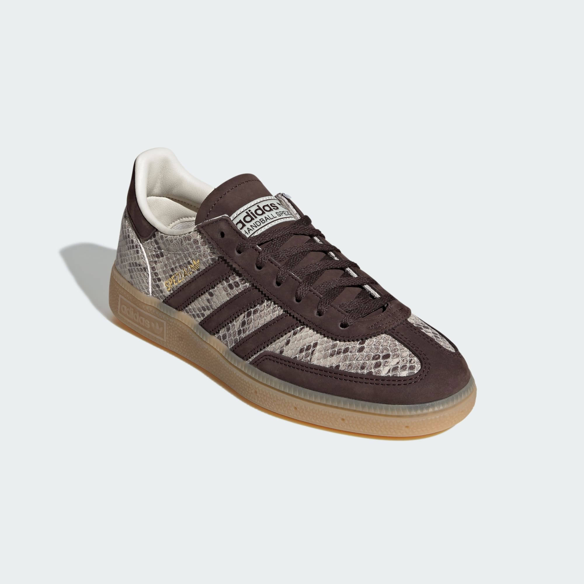 adidas Handball Spezial White Brown Snakeskin Front