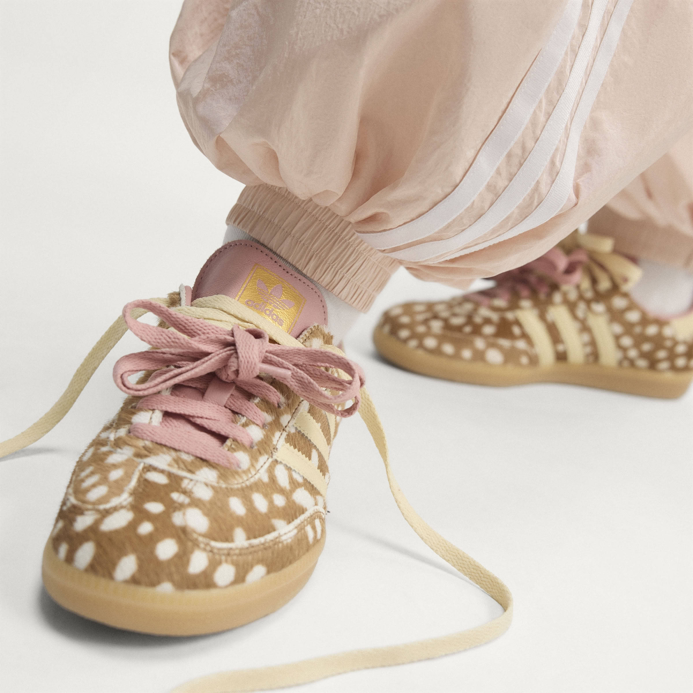 adidas Samba OG Pony Hair Brown Desert On Feet 2