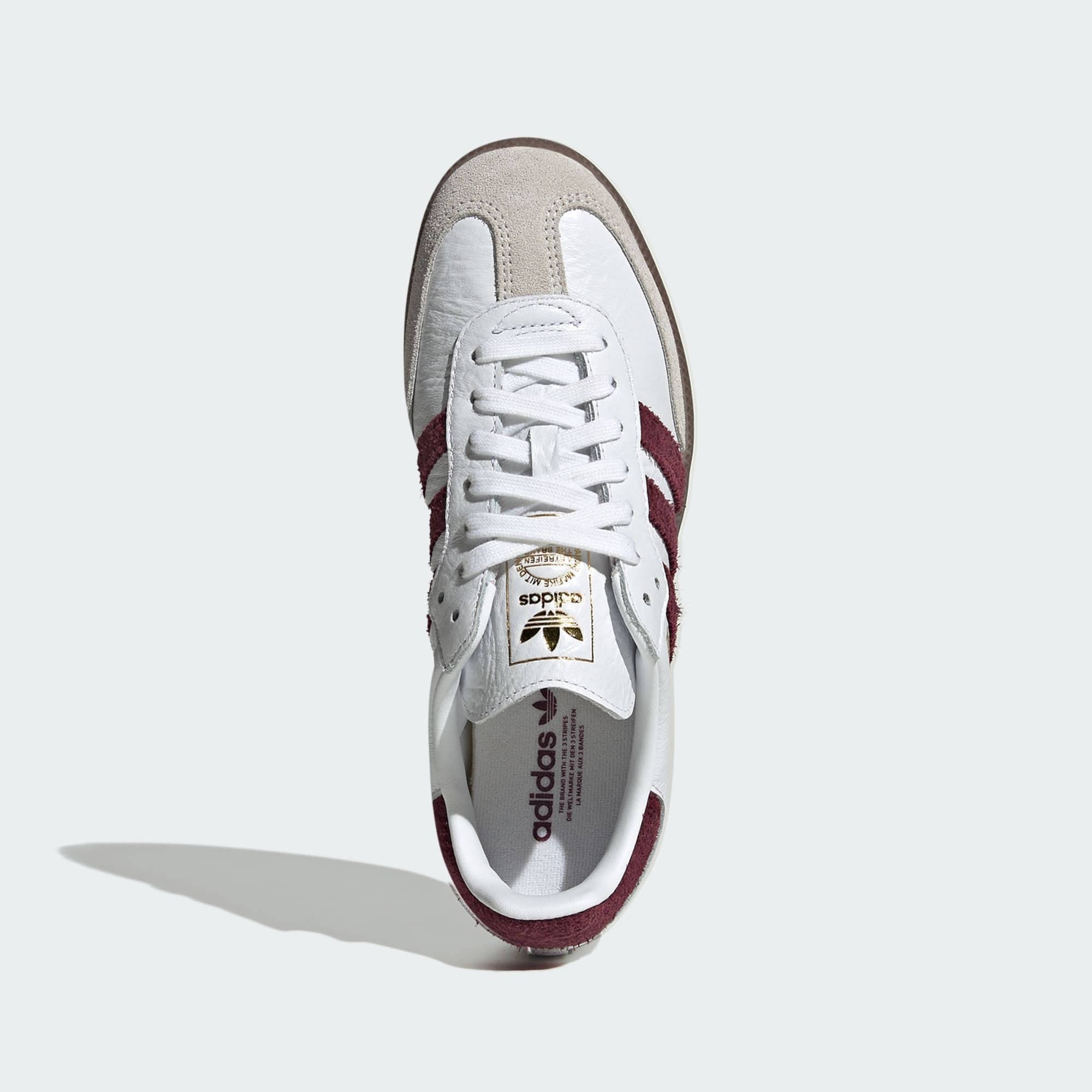 adidas Samba OG White Maroon Gum LA0973 middle