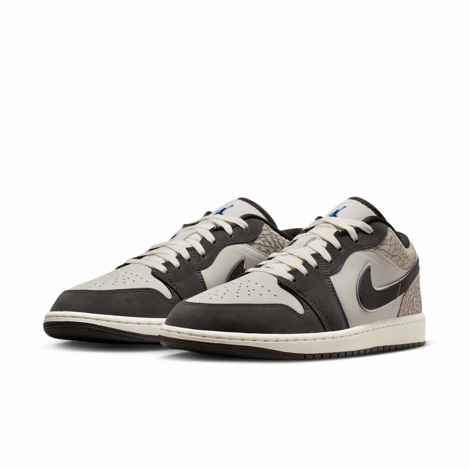 Air Jordan 1 Low Sail Deep Pewter Elephant Print IU2268-100 front