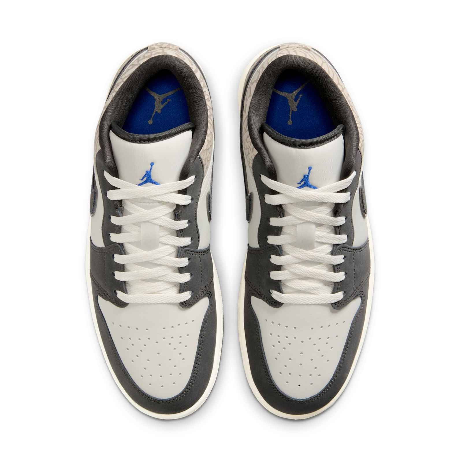 Air Jordan 1 Low Sail Deep Pewter Elephant Print IU2268-100 middle