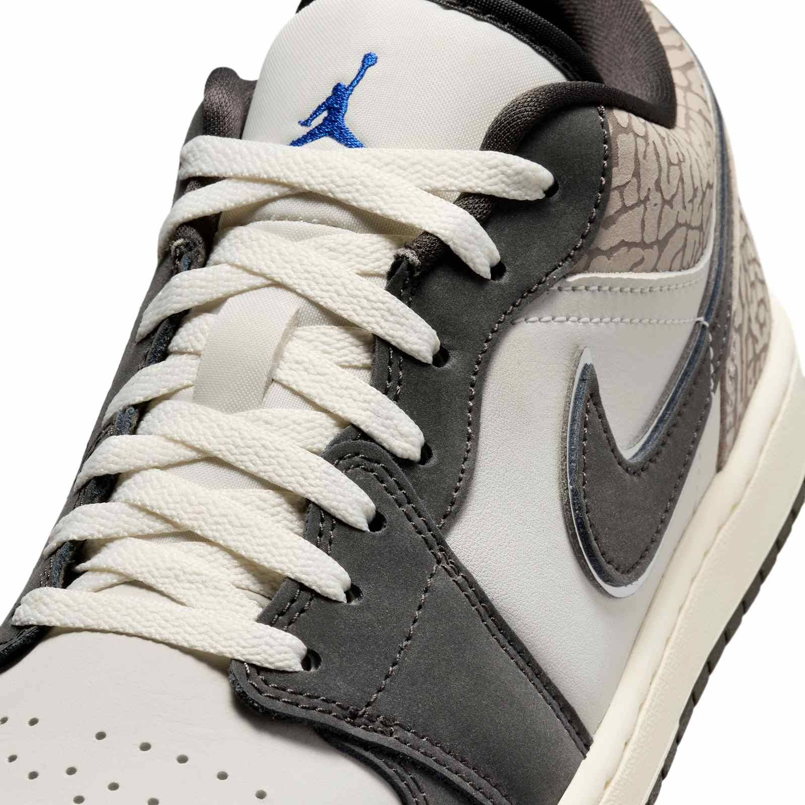 Air Jordan 1 Low Sail Deep Pewter Elephant Print IU2268-100 side