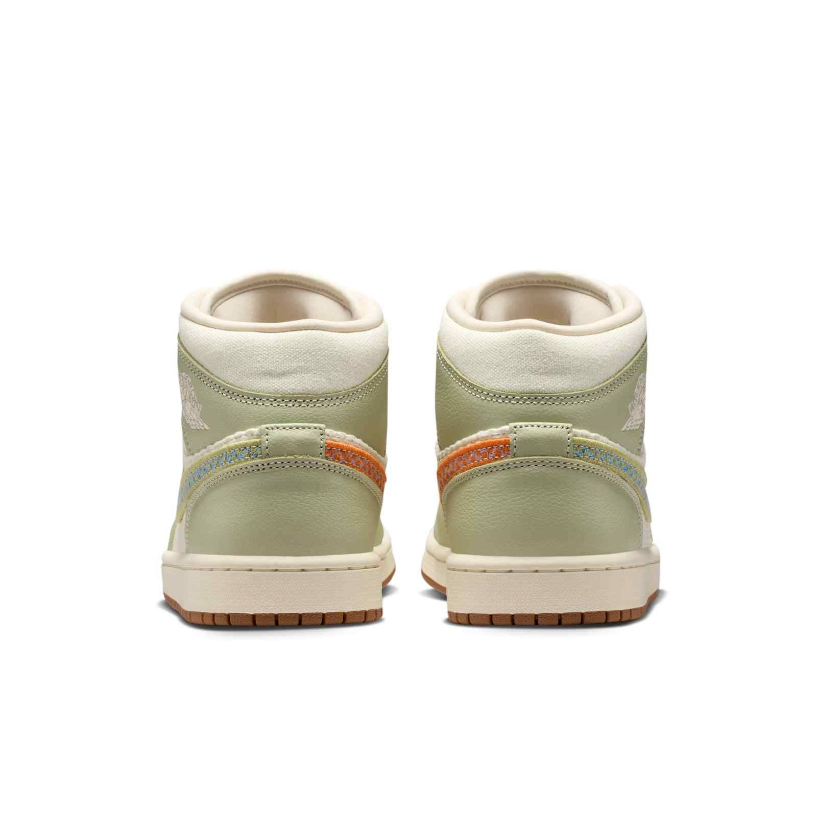 Air Jordan 1 Mid SE Olive Aura Lawn II0570-302 back