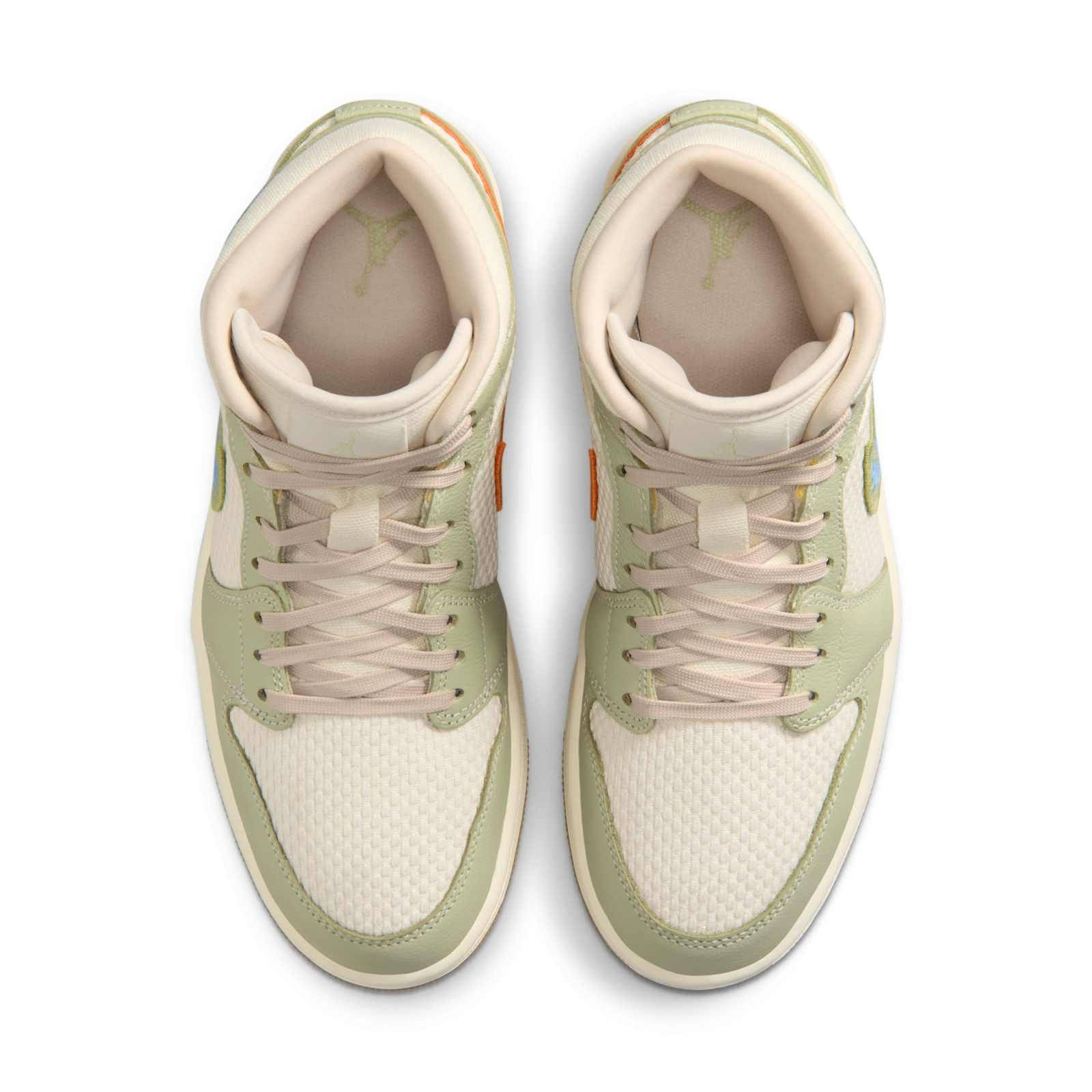 Air Jordan 1 Mid SE Olive Aura Lawn II0570-302 middle