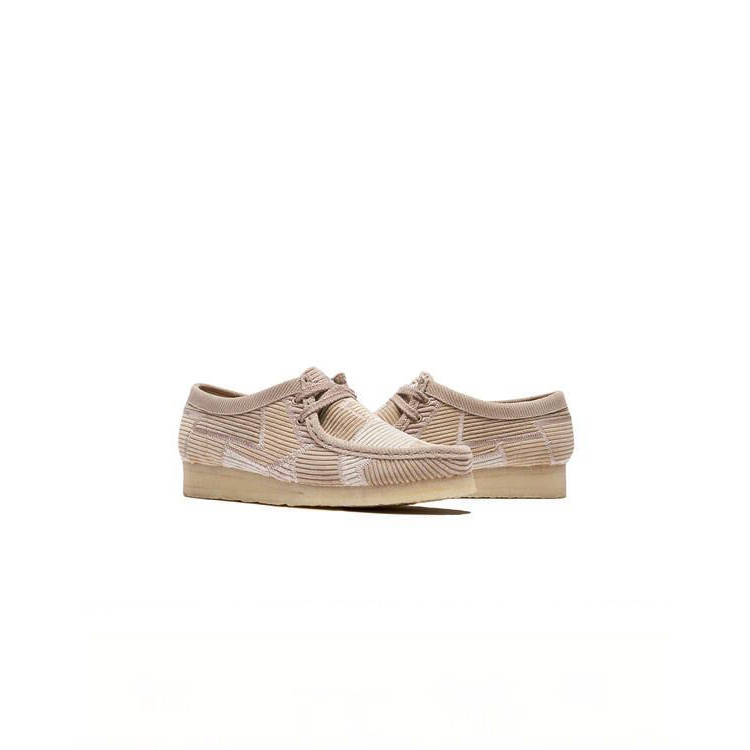 Aleali May x Clarks Wallabee Beige Corduroy 26185905 side