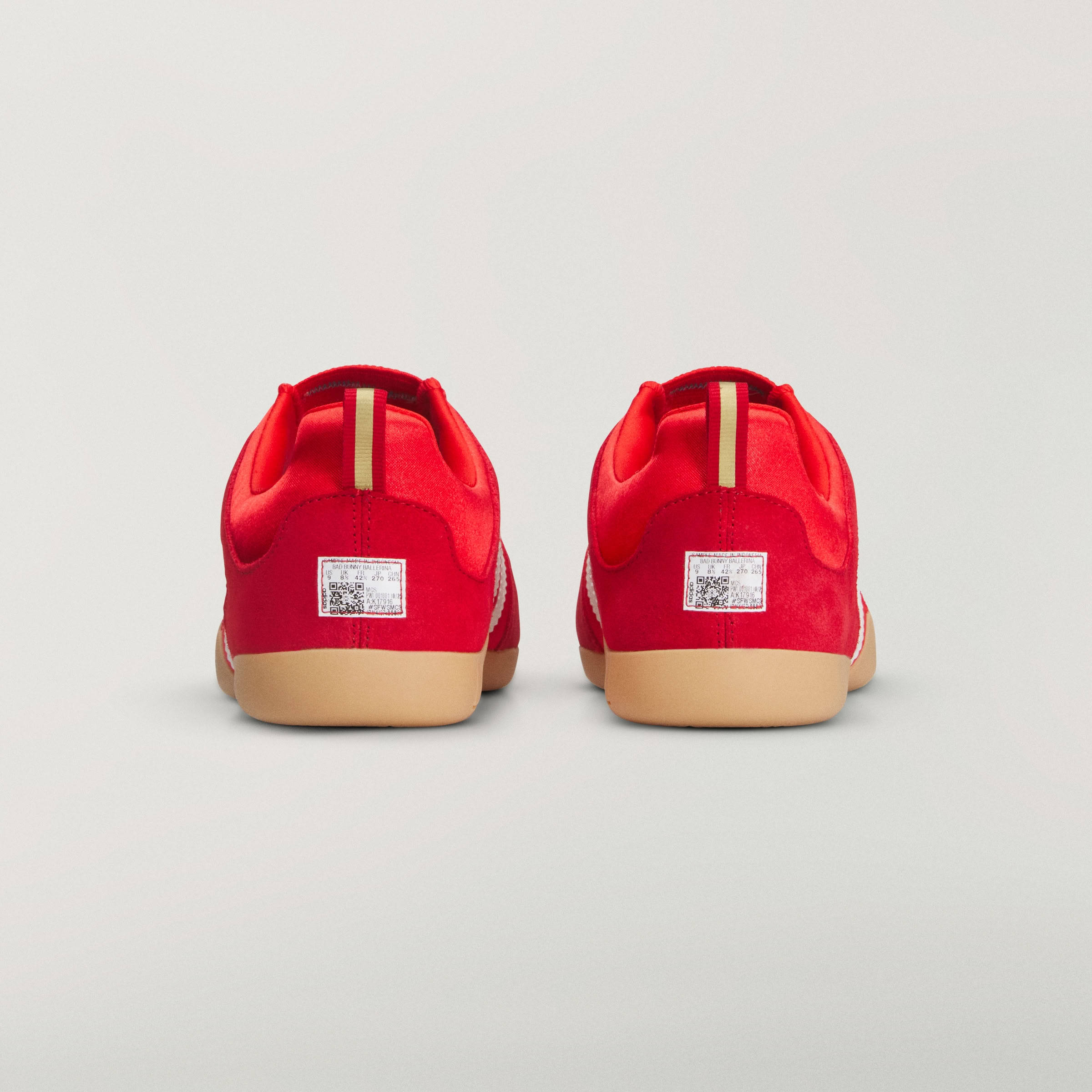 Bad Bunny x adidas Ballerina Vivid Red Heel
