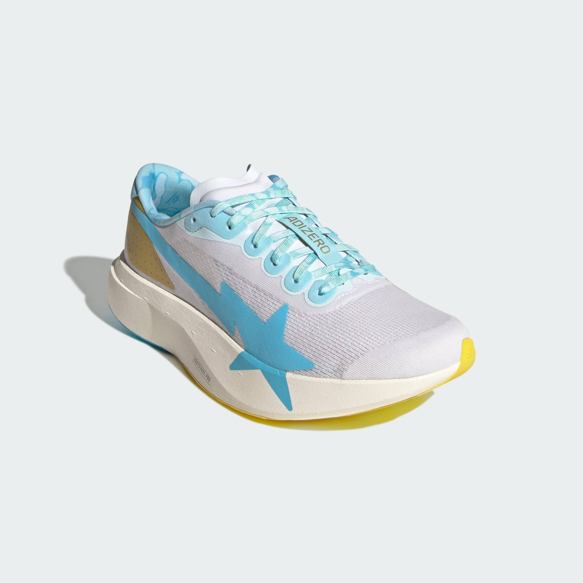 BAPE x adidas Adizero EVO SL Blue Pink Gold KJ5751 front
