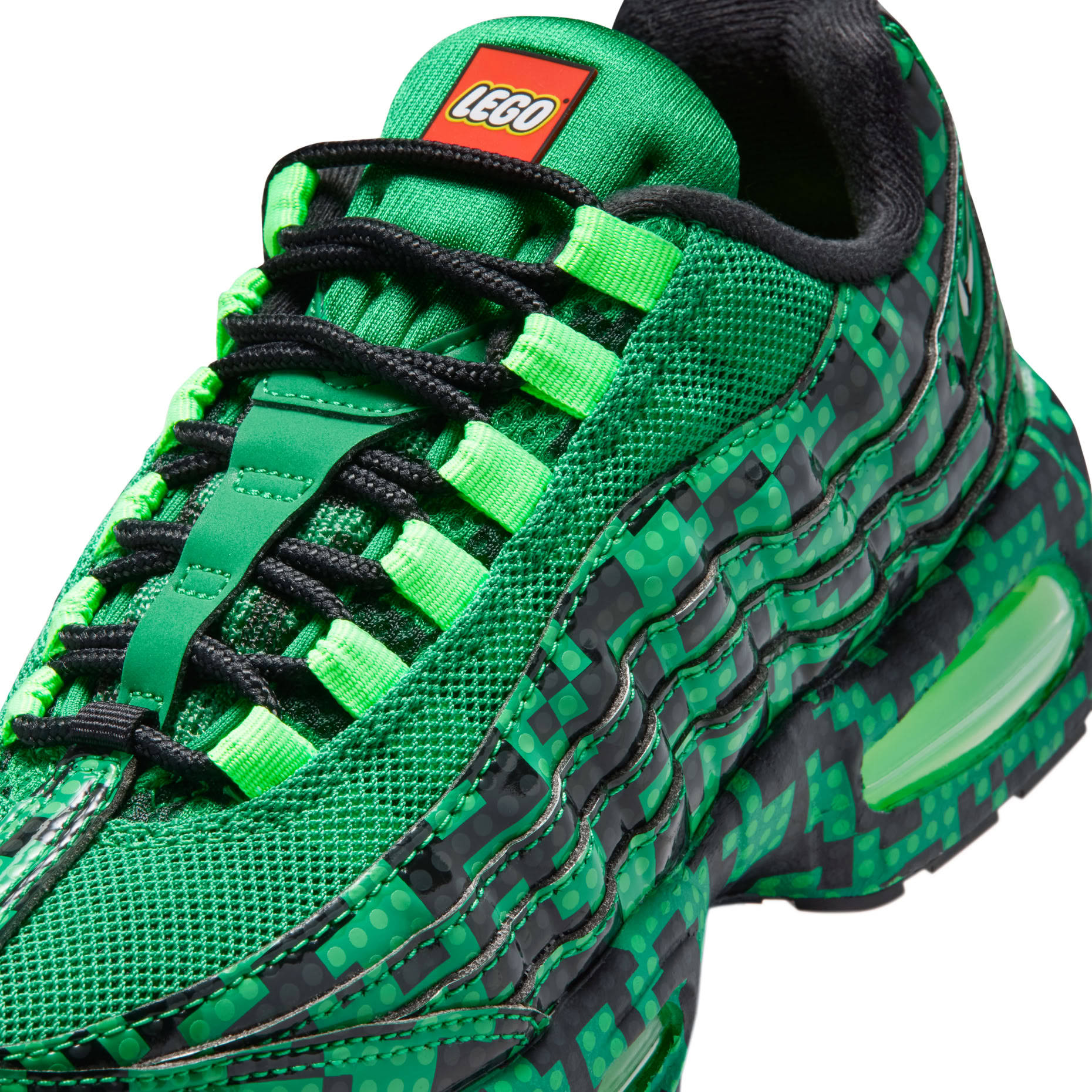 LEGO x Nike Air Max 95 GS Lucky Green Detail