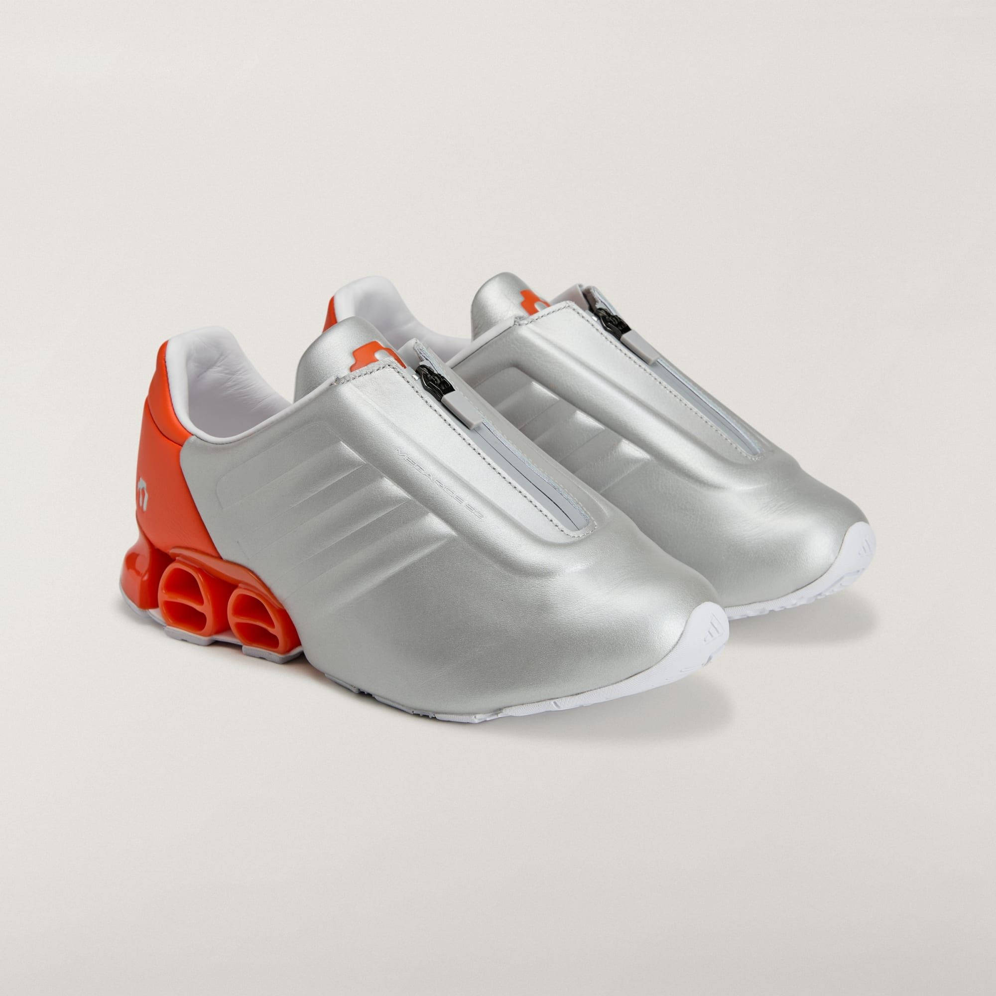 Miaou x adidas Megaride 52 Silver Orange KJ9468 front