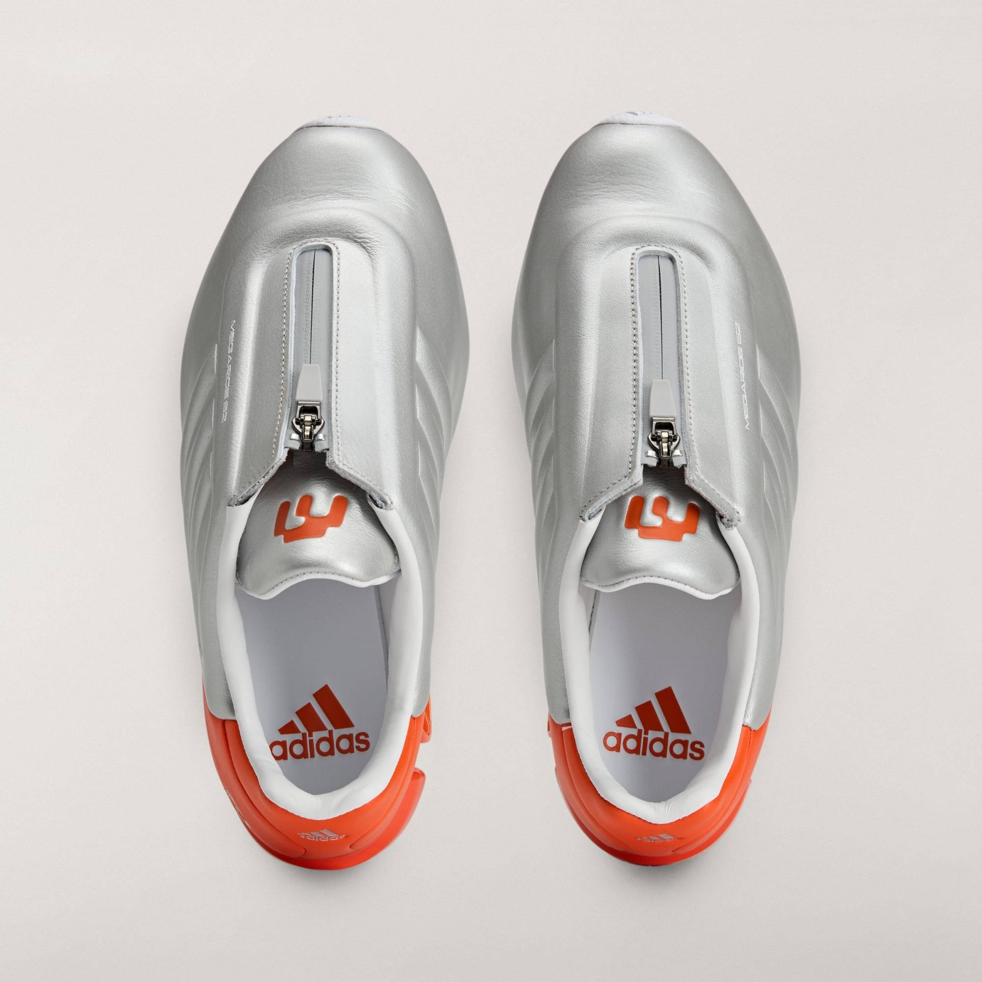 Miaou x adidas Megaride 52 Silver Orange KJ9468 middle
