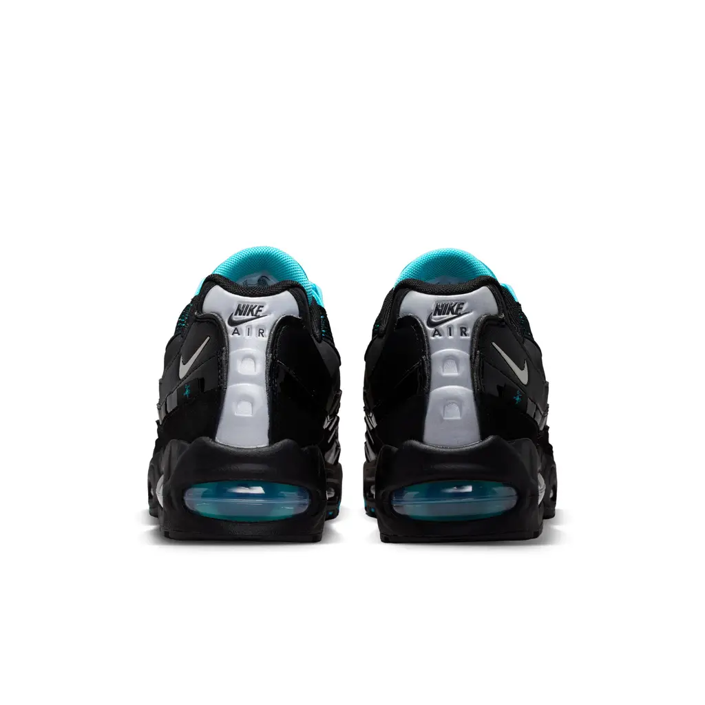 Nike Air Max 95 Big Bubble Scorpion heel view showing scorpion graphic detail and Gamma Blue Air bubble