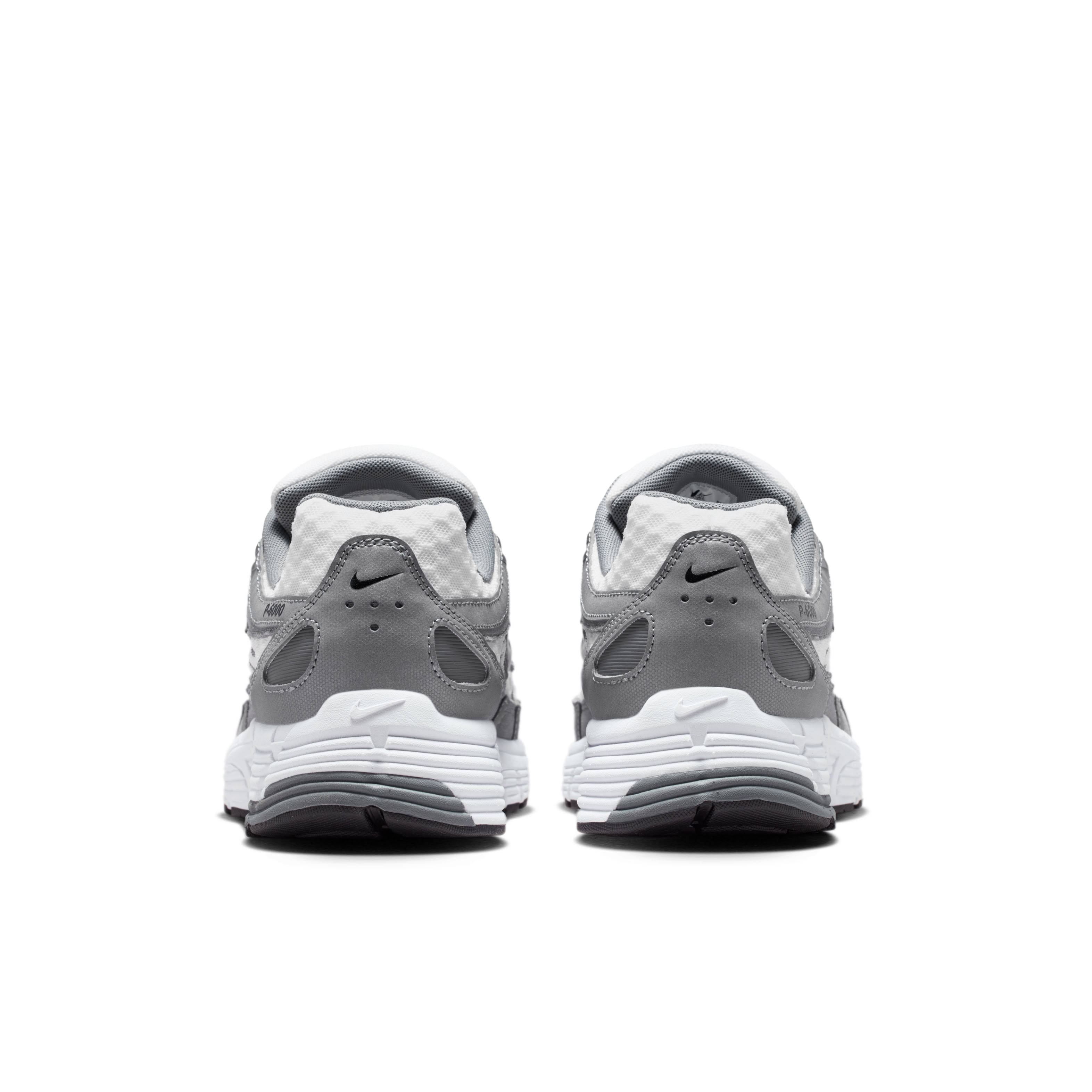 Nike P-6000 White Metallic Cool Grey Heel