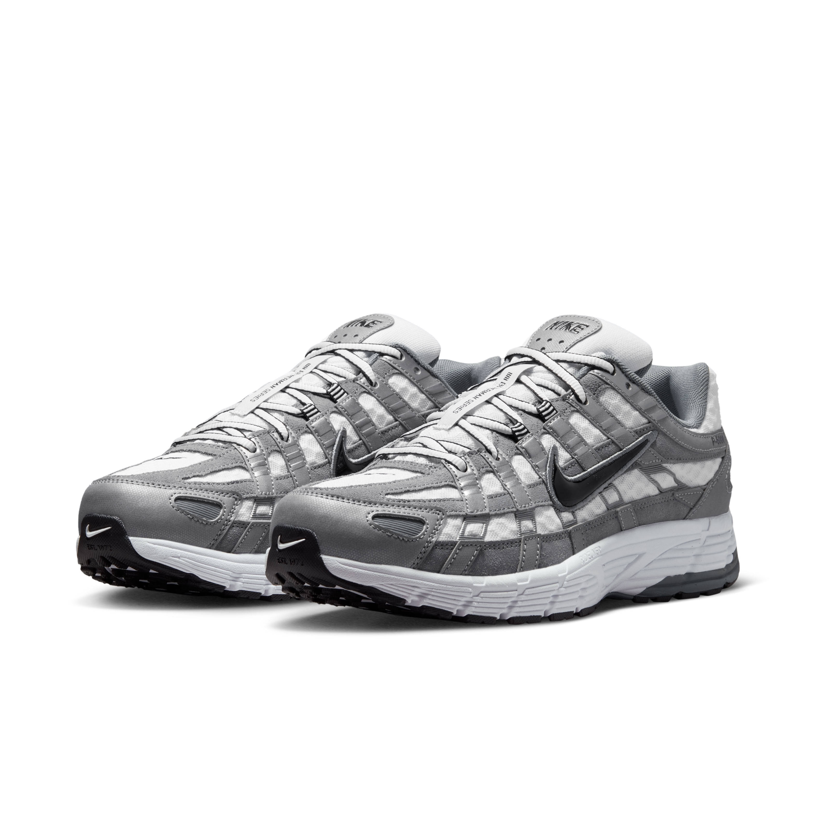 Nike P-6000 White Metallic Cool Grey Pair