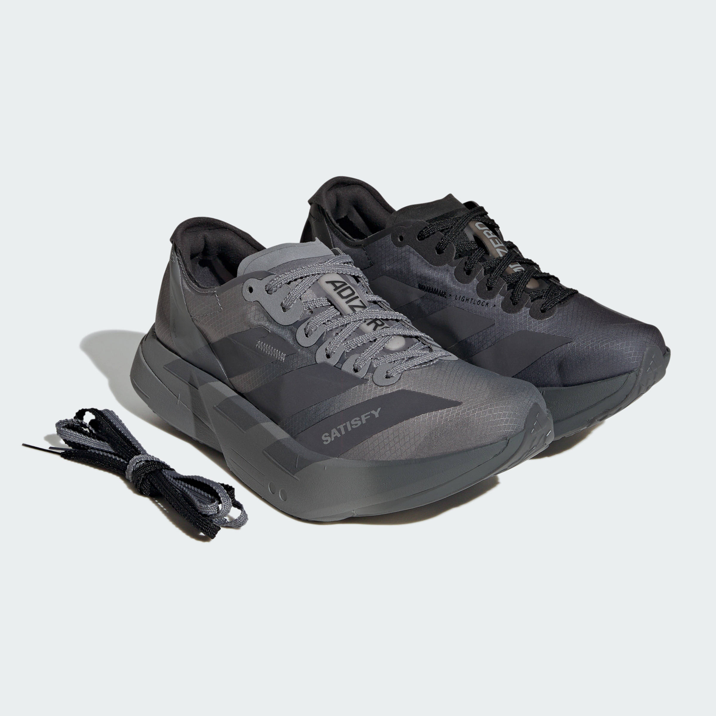 SATISFY x adidas Adizero Adios Pro 4 Black Pair