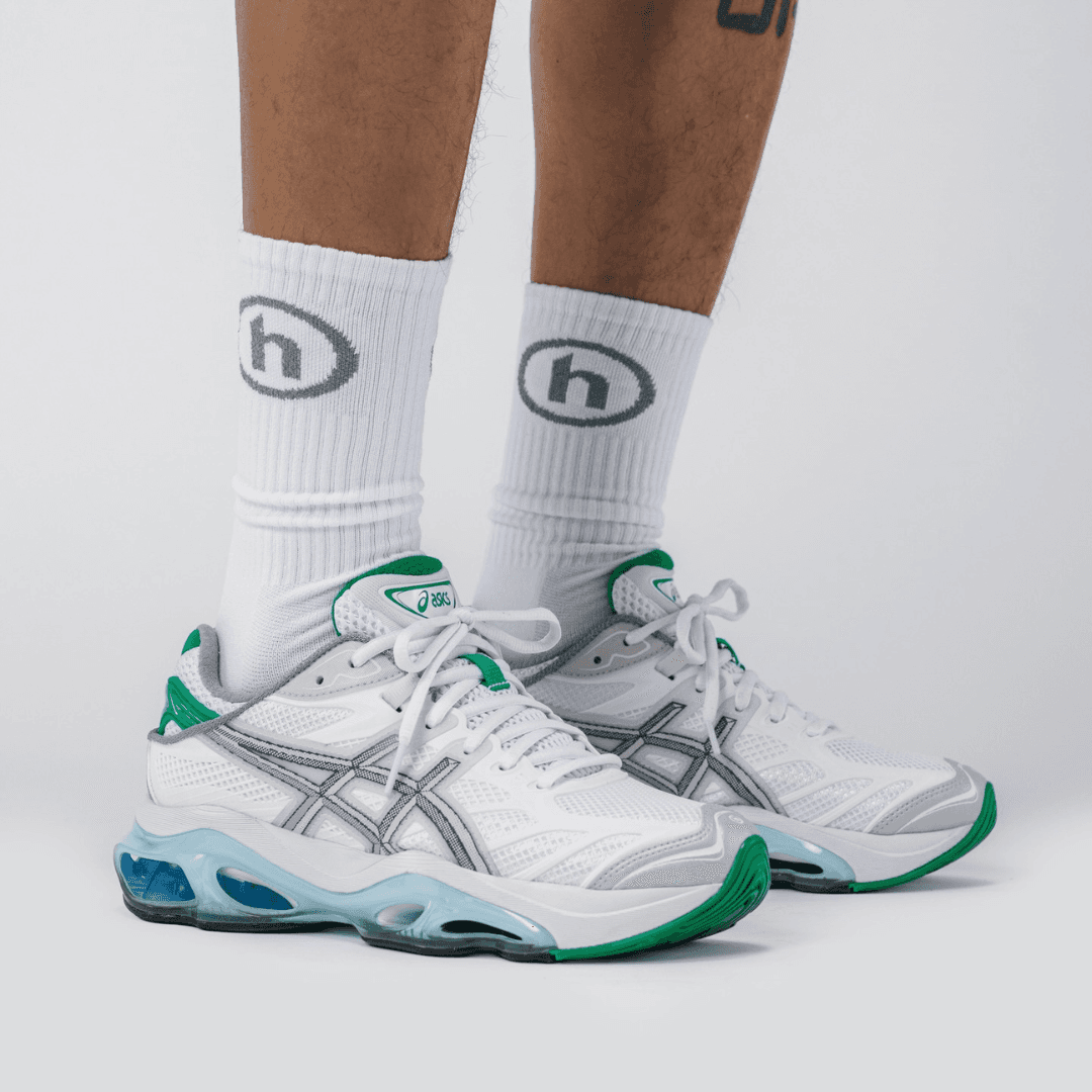 HIDDEN.NY x ASICS GEL-Kinetic 2.0 White Green Outfit