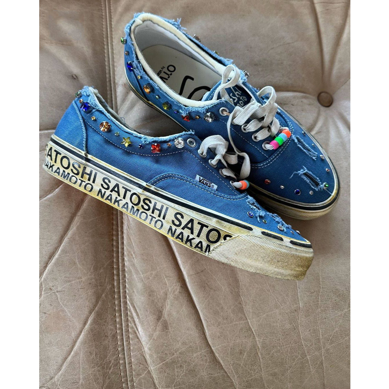 Vans OTW x Satoshi Nakamoto Era 95 Lucky Charm Blue from top