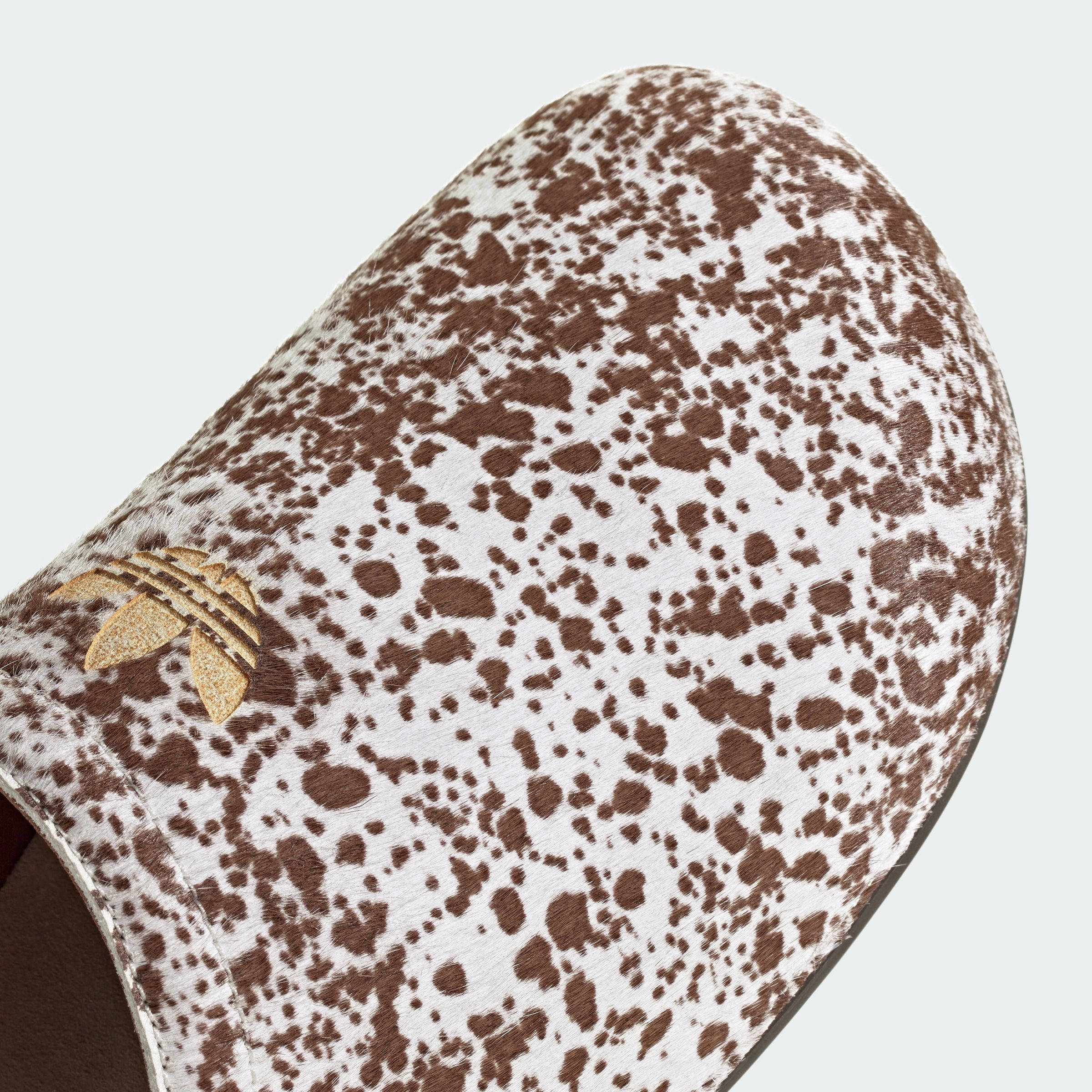 adidas Adimule Cow Print Pony Hair Brown KI0404 toe