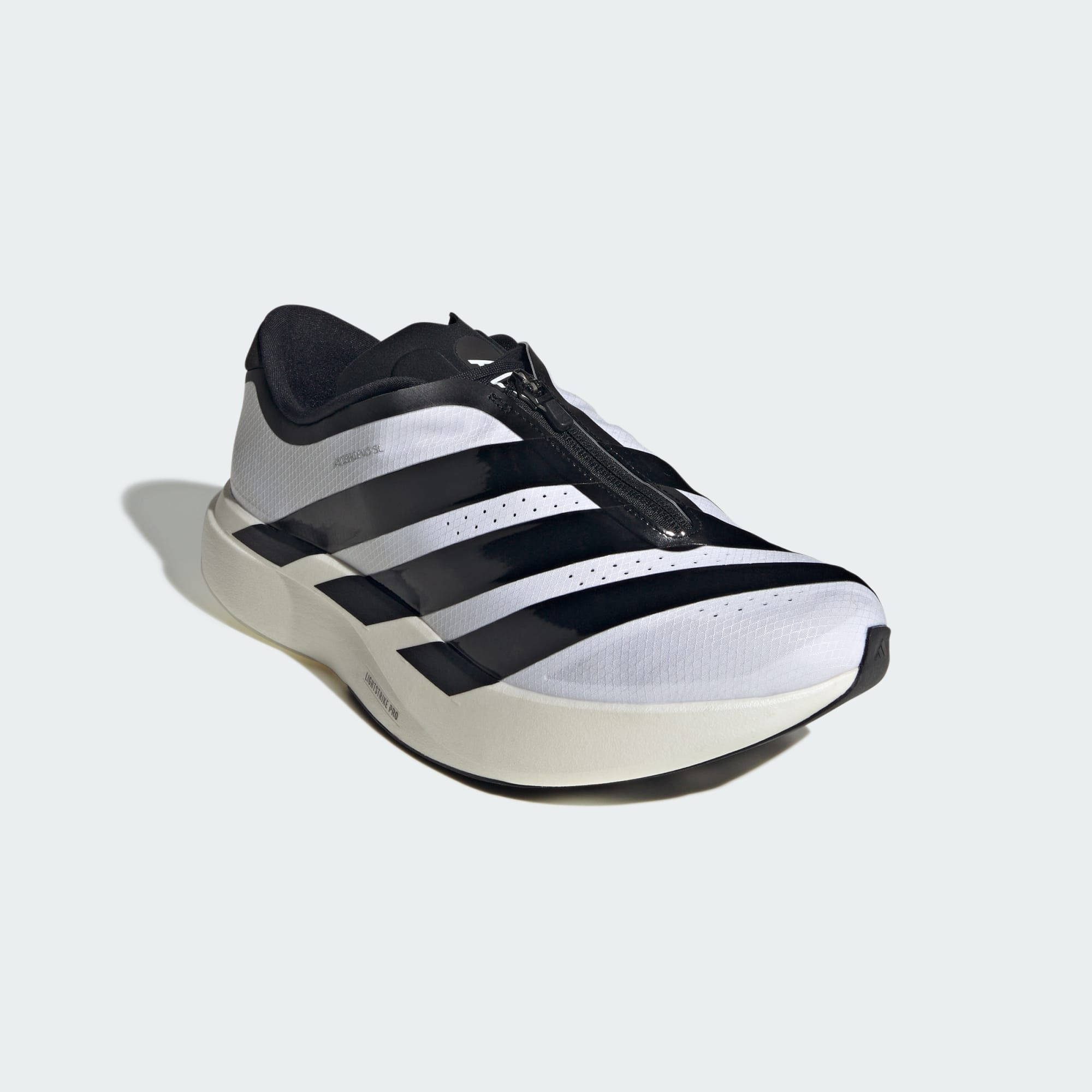 adidas Adizero Evo SL Zip White Black KH9623 front