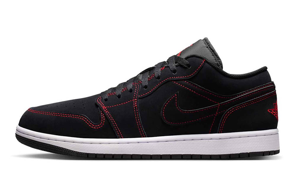Air Jordan 1 Low Black University Red 553558-076