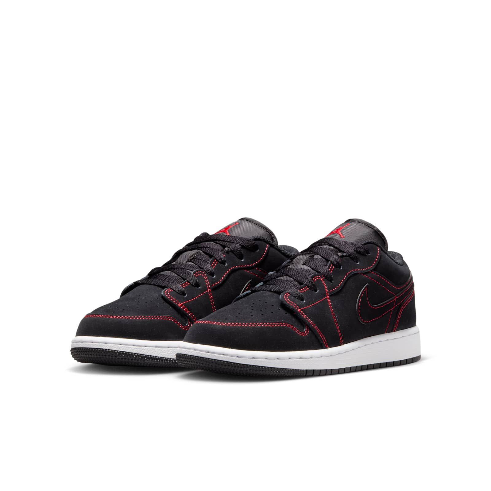 Air Jordan 1 Low GS Black University Red 553560-076 front