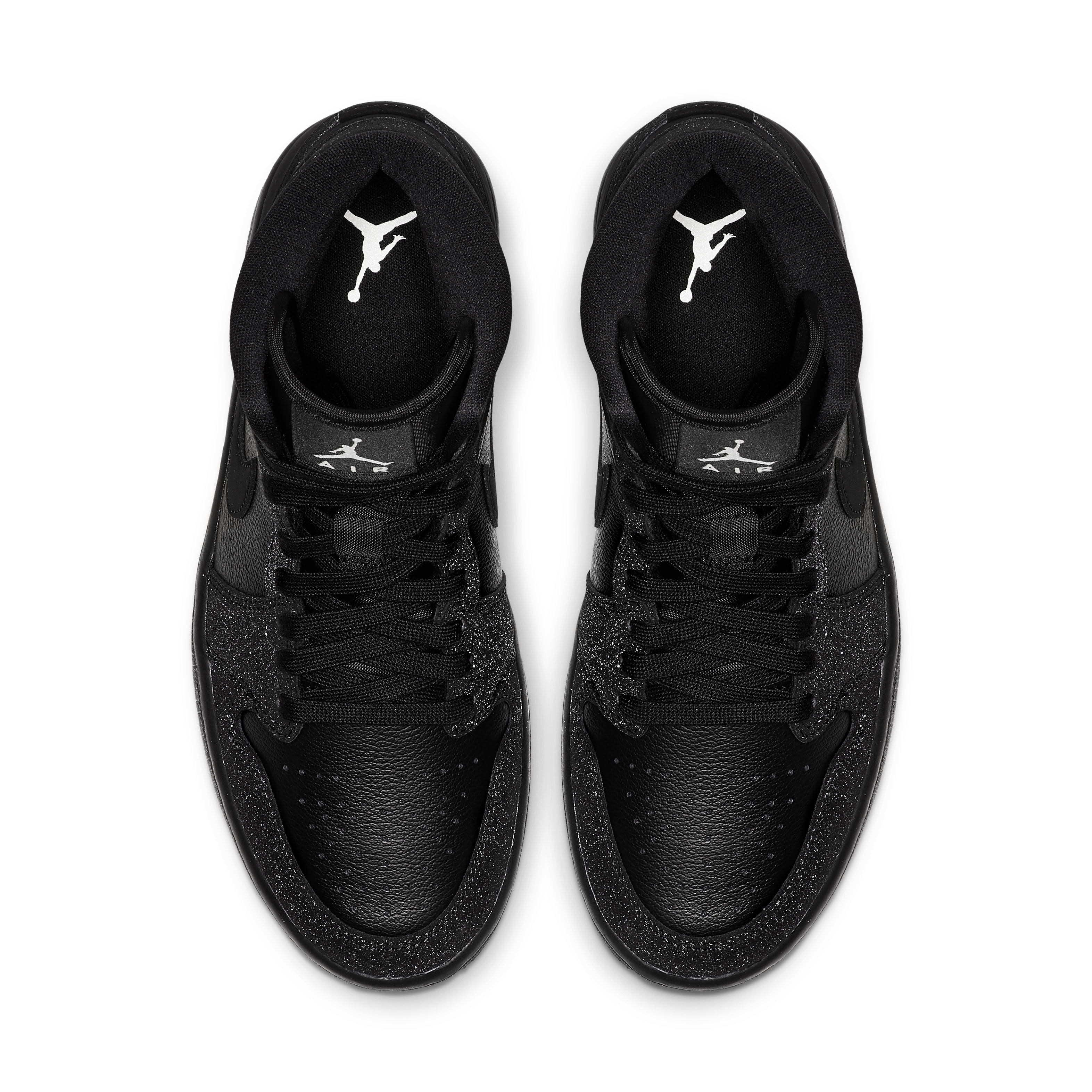 Air Jordan 1 Mid Black Glitter Top