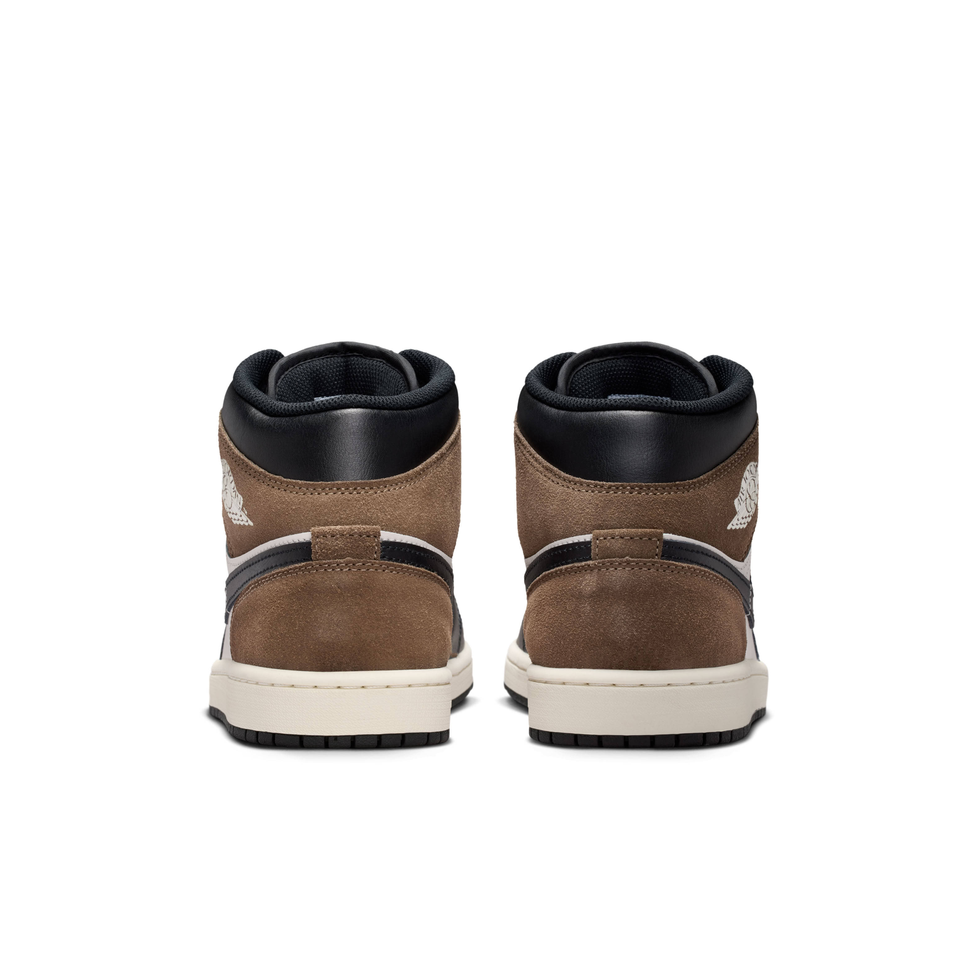 Air Jordan 1 Mid Black Palomino Heel