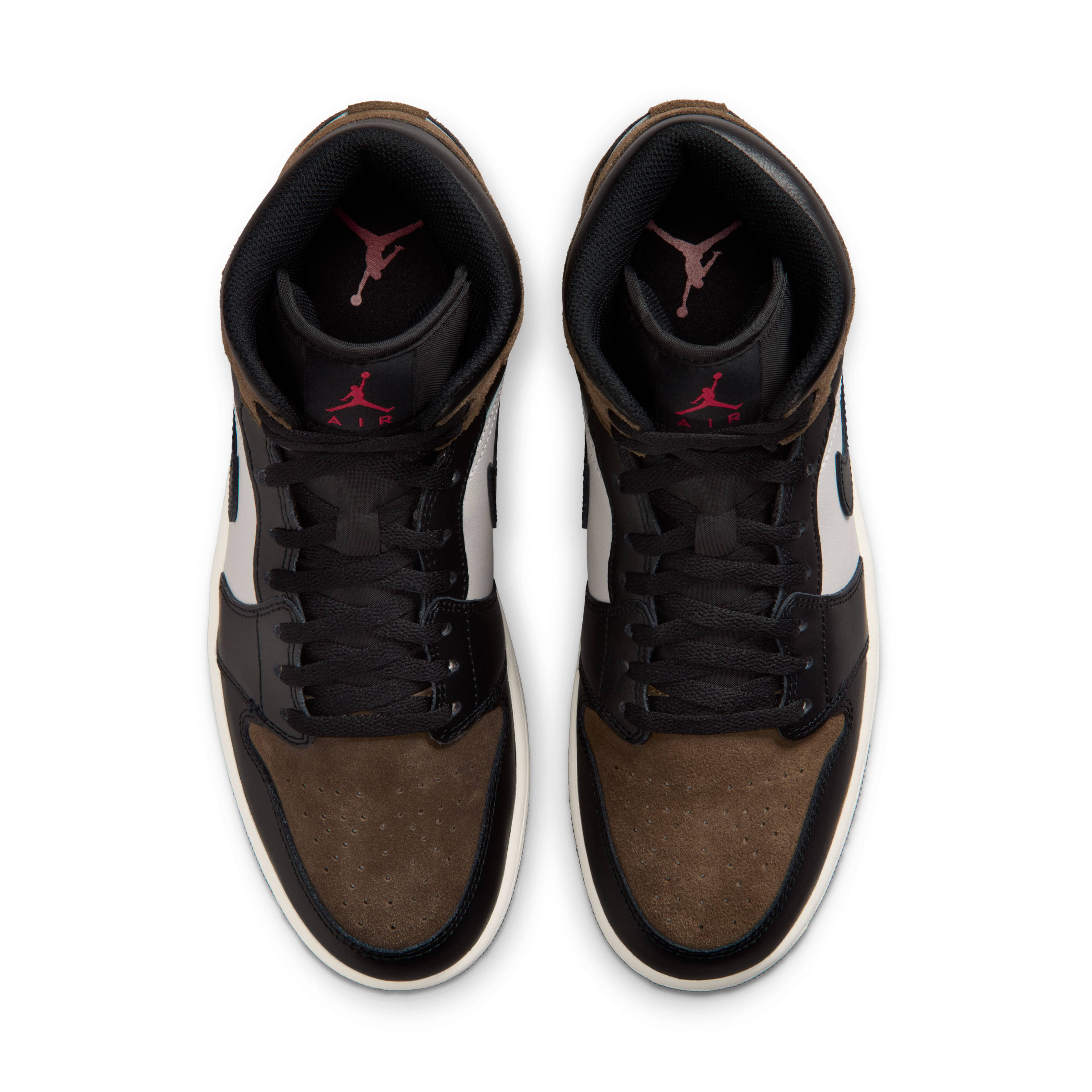 Air Jordan 1 Mid Black Palomino Top