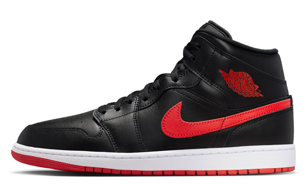 Air Jordan 1 Mid Black University Red