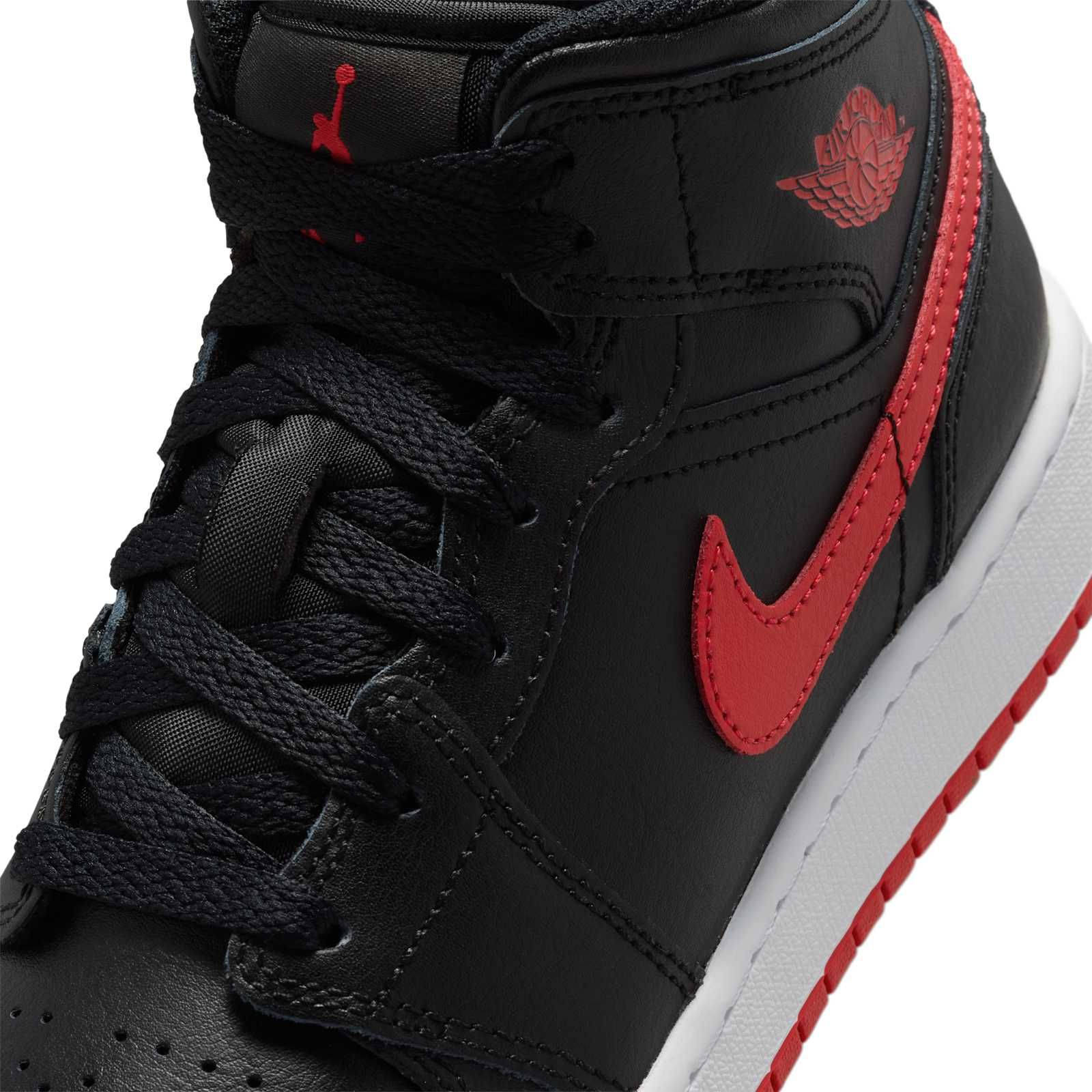 Air Jordan 1 Mid GS Black University Red DQ8423-005 side
