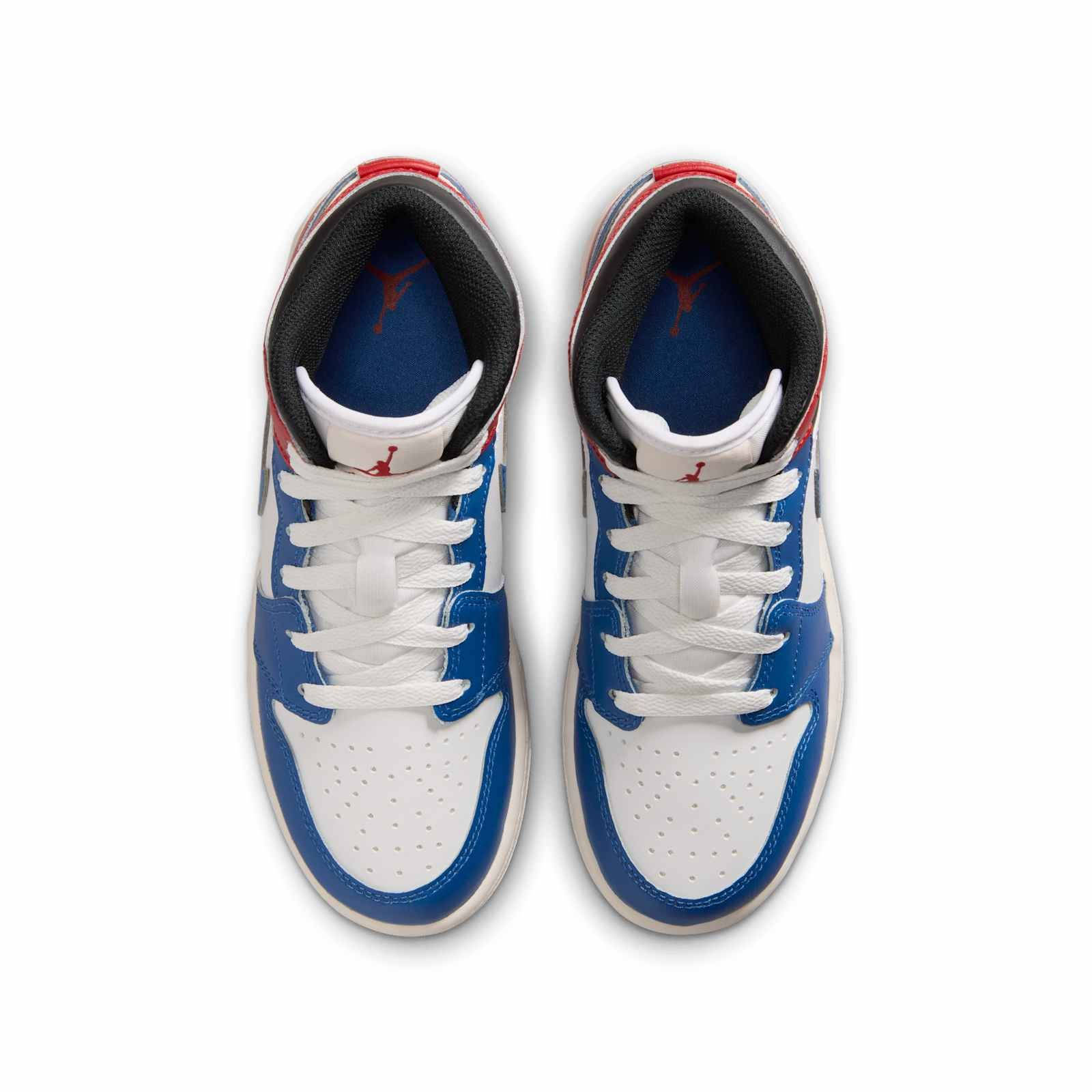 Air Jordan 1 Mid GS True Blue Red DQ8423-406 middle