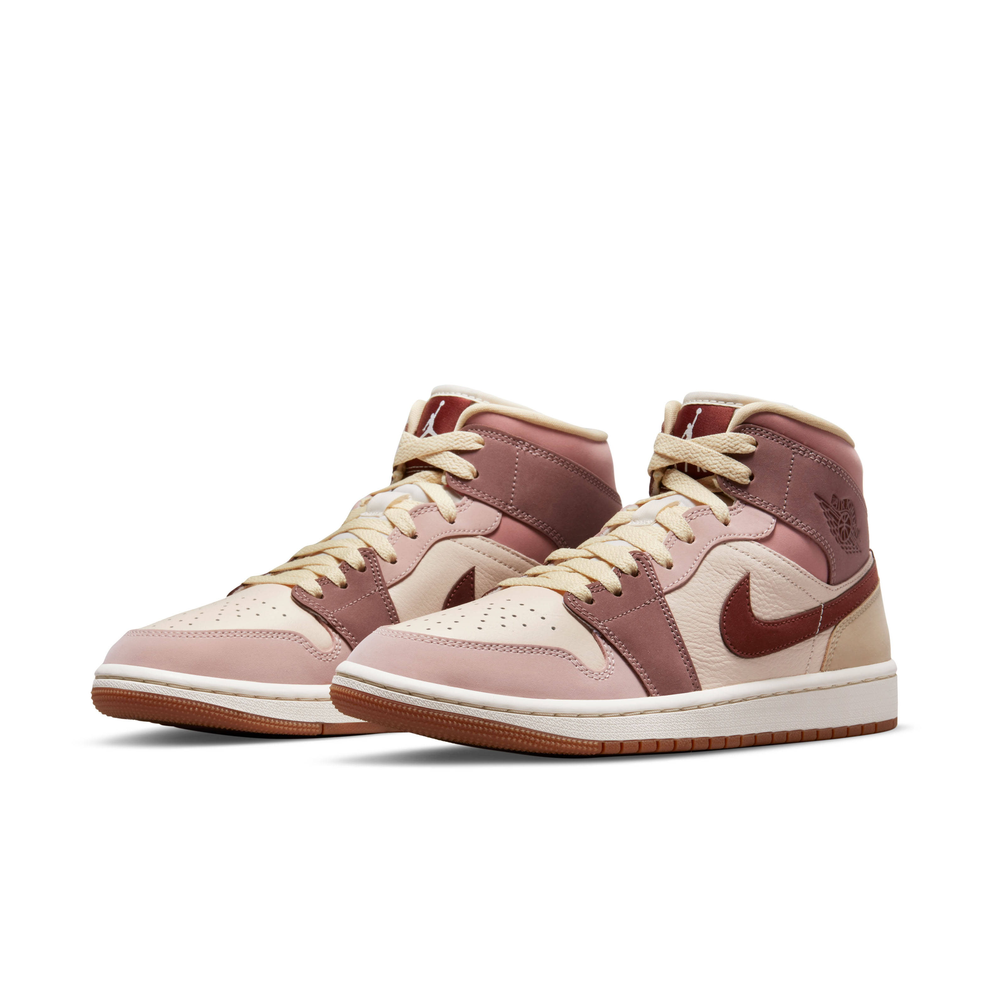 Air Jordan 1 Mid SE Smokey Mauve Dark Pony Pair
