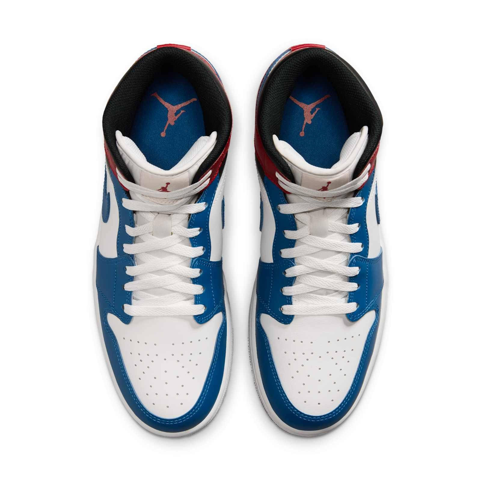 Air Jordan 1 Mid True Blue Red DQ8426-406 middle
