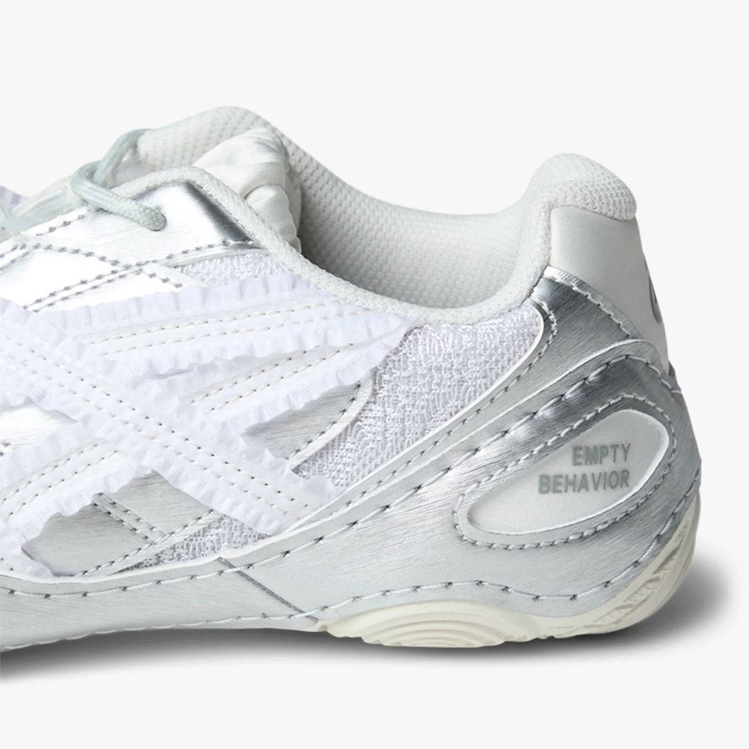 Empty Behavior x Asics Hypersync White Silver 1203B146-100 heel