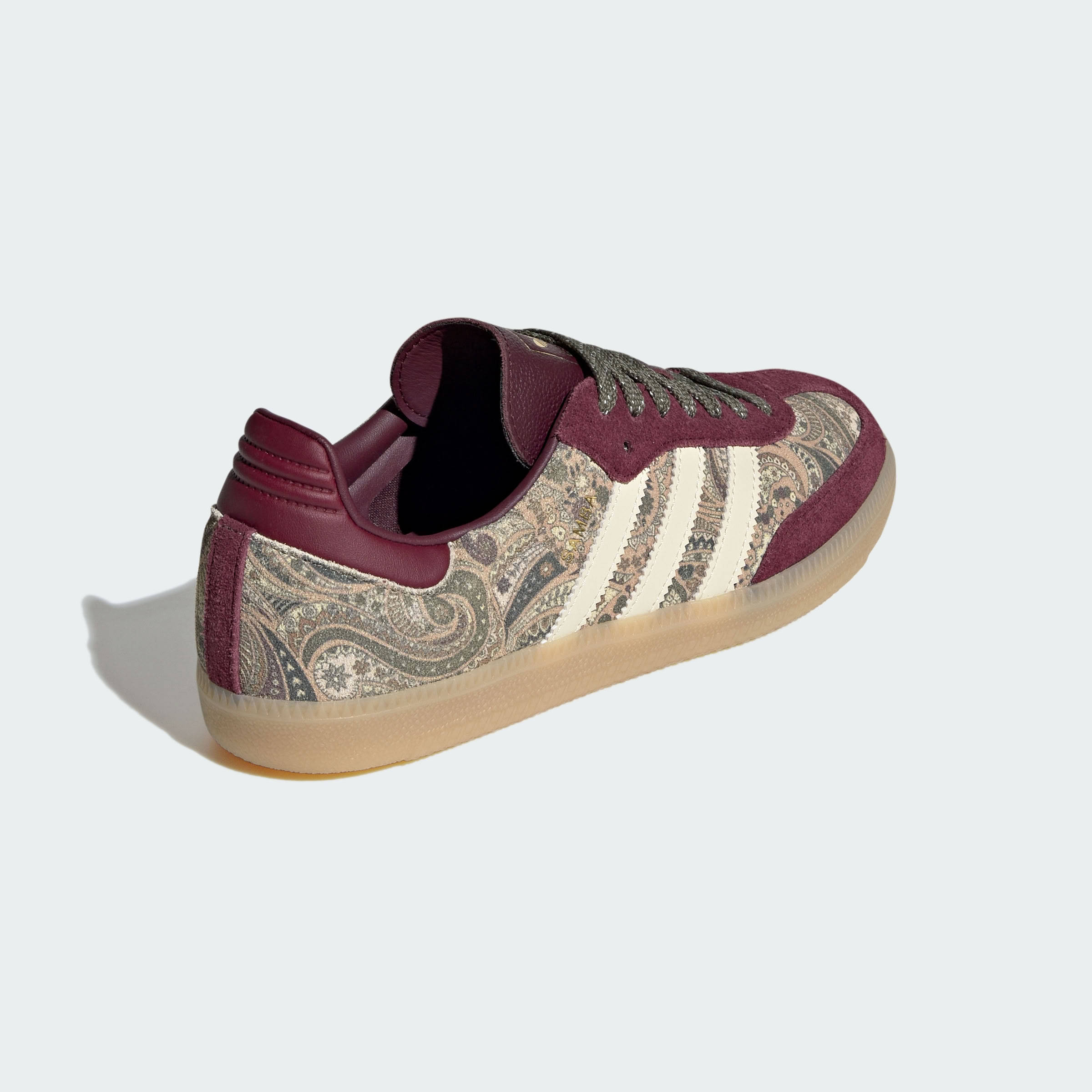 Liberty London x adidas Samba OG Maroon Warm Vanilla Back