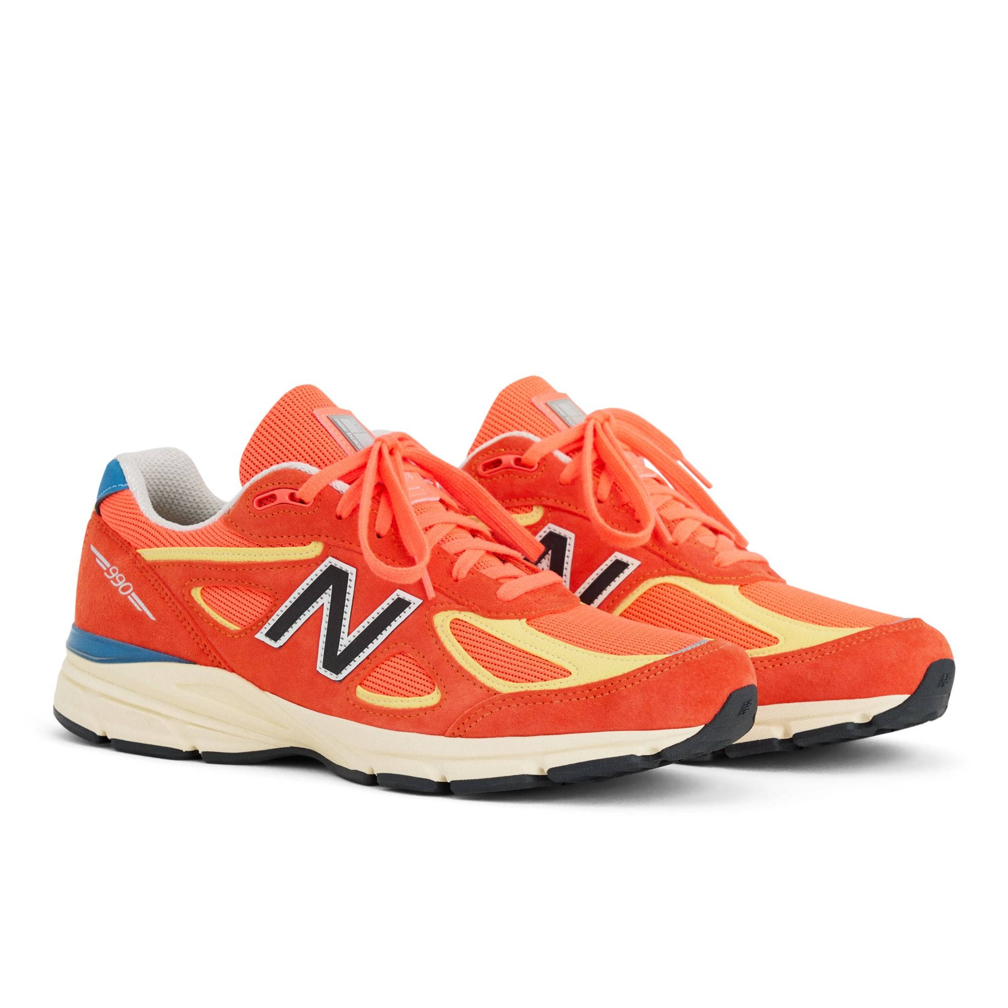 New Balance 990v4 Urgent Red Maize front