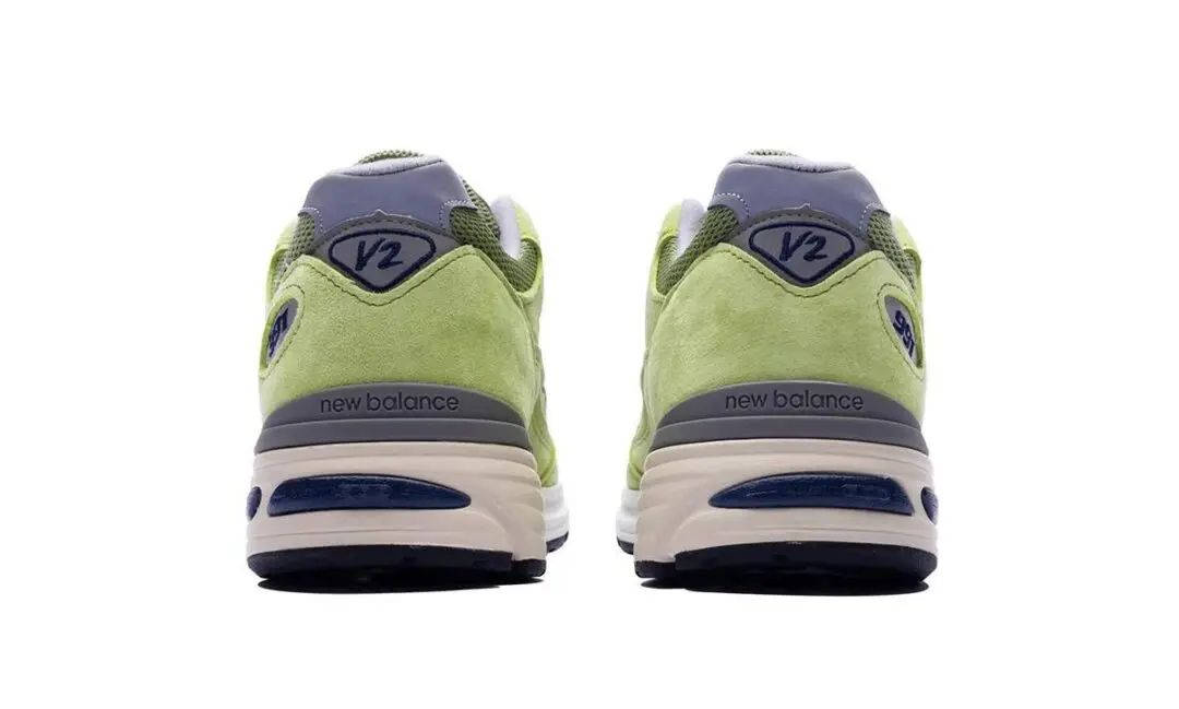 New Balance 991v2 Summer Brights Green Banana U991WG2 back