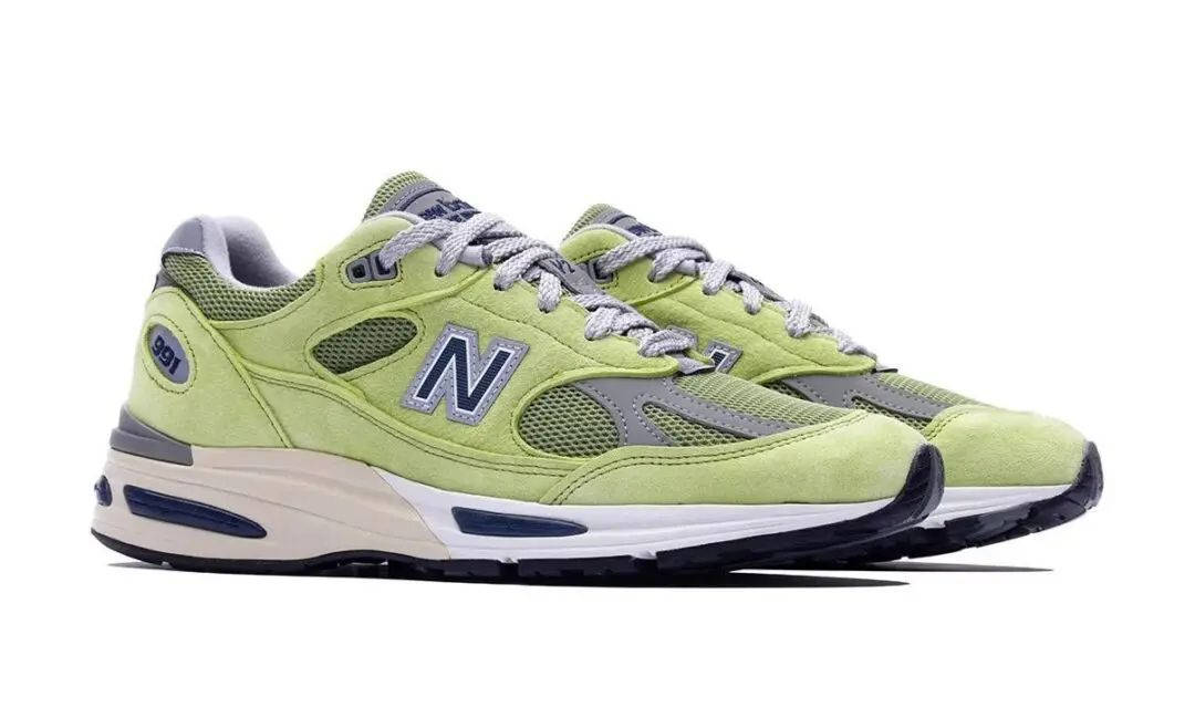 New Balance 991v2 Summer Brights Green Banana U991WG2 front