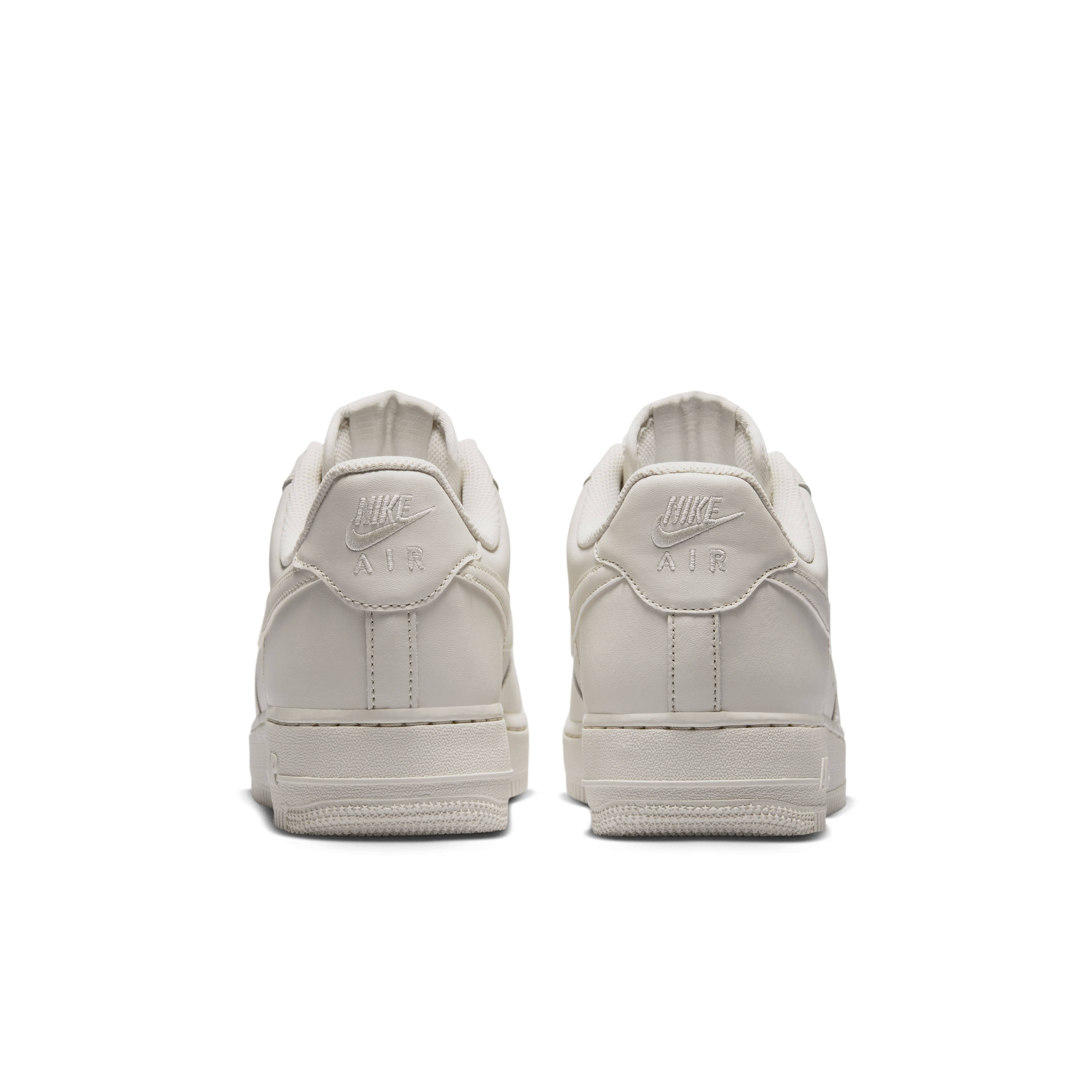 Nike Air Force 1 '07 Light Bone Metallic Silver Heel