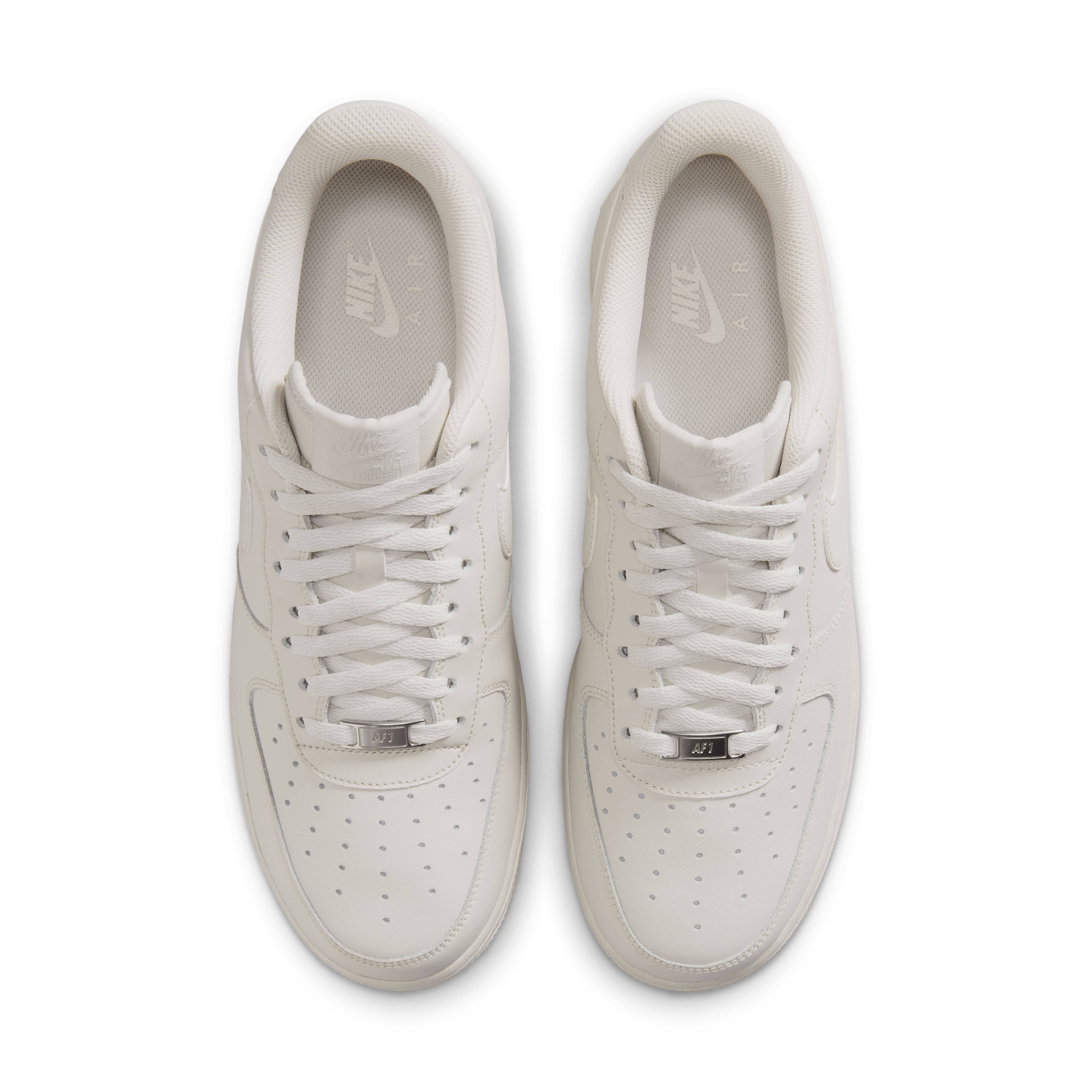 Nike Air Force 1 '07 Light Bone Metallic Silver Top