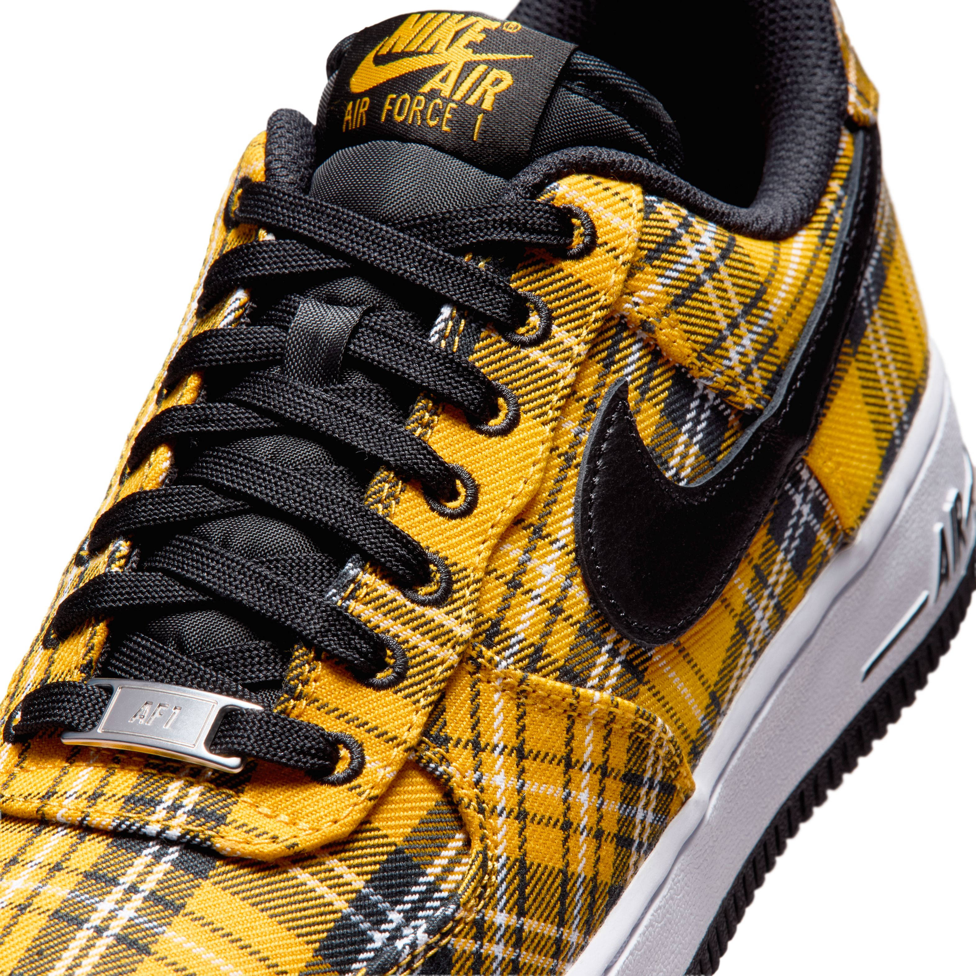 Nike Air Force 1 Low Clueless Yellow Plaid IR5596-900 tongue