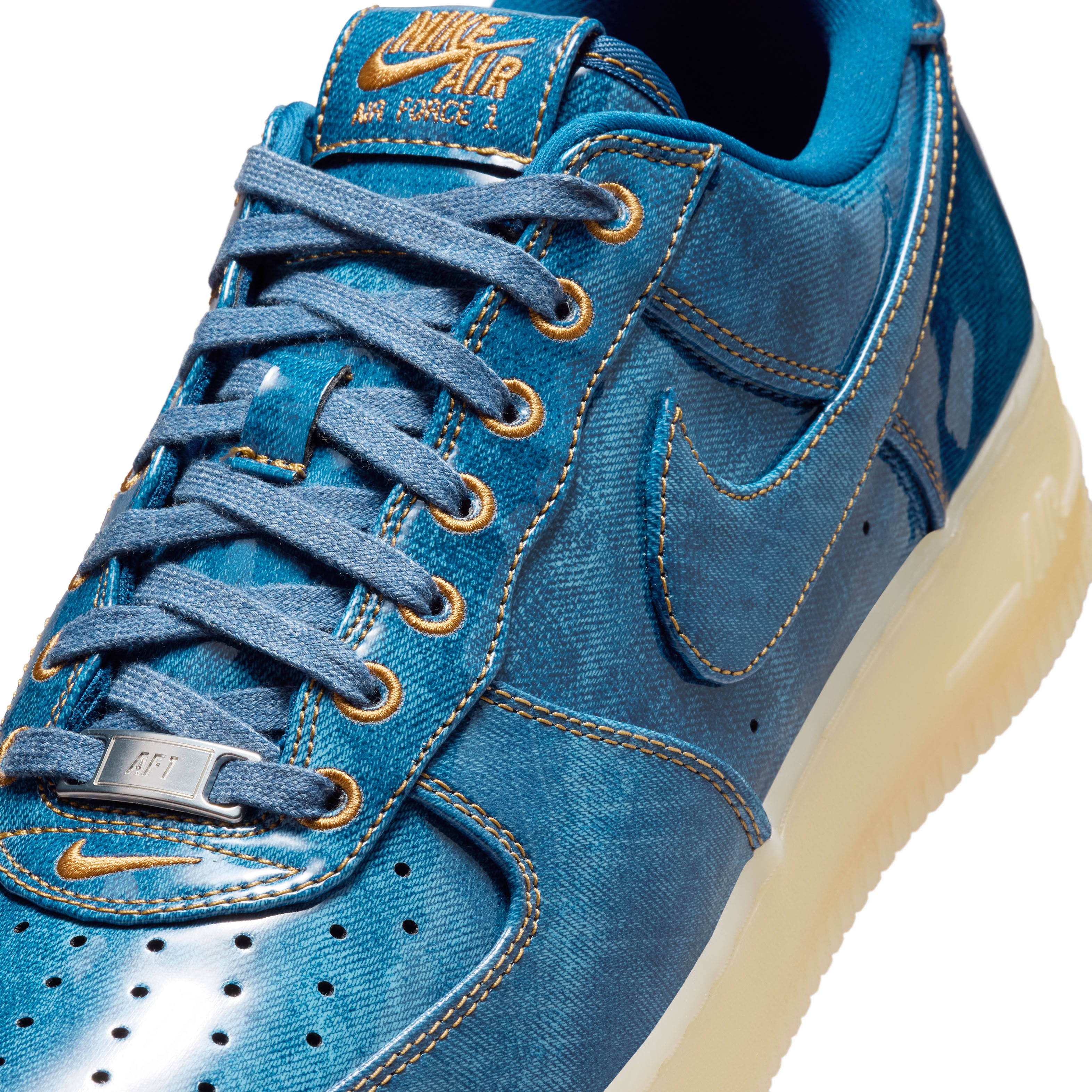 Nike Air Force 1 Low Patent Denim Detail