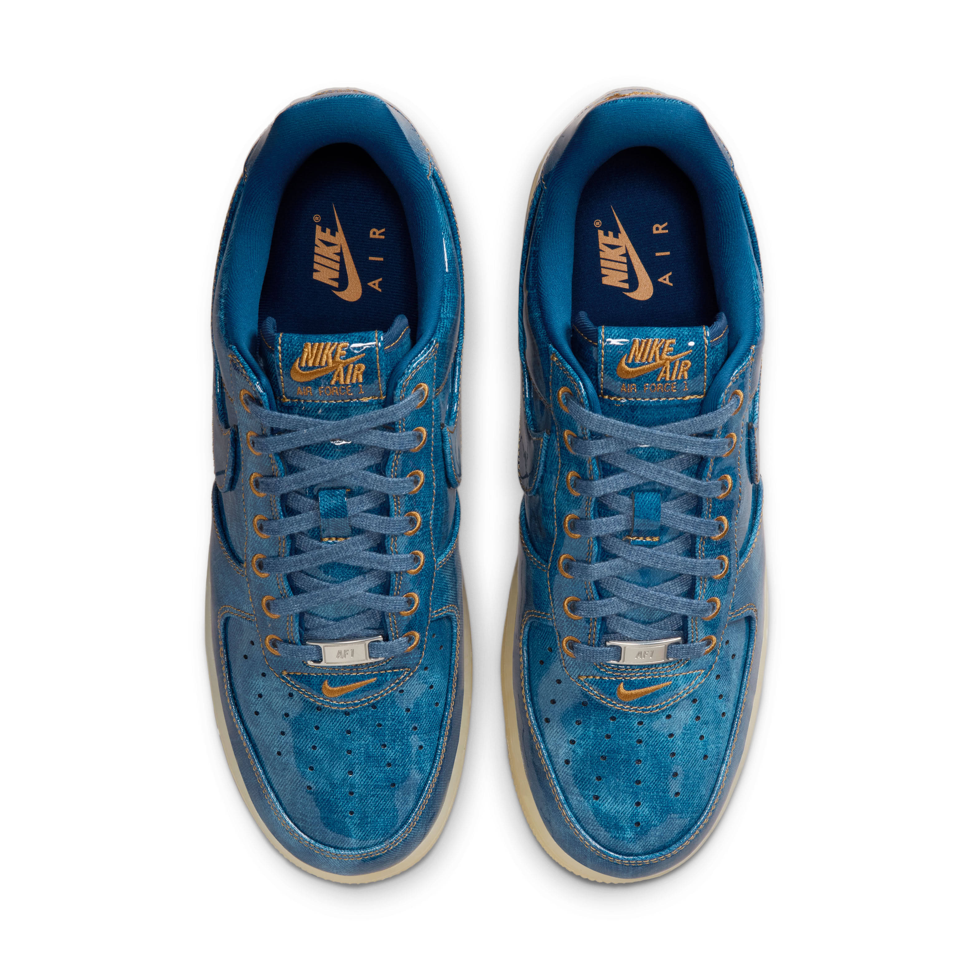 Nike Air Force 1 Low Patent Denim Top