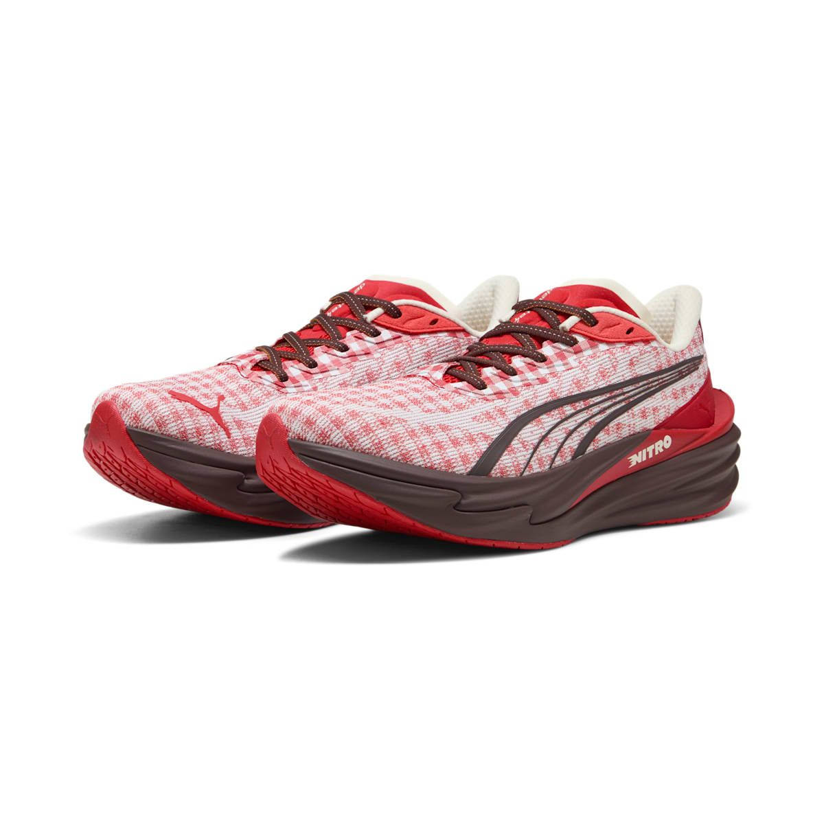 PUMA Deviate Nitro 4 Check Red White 406307-01 front