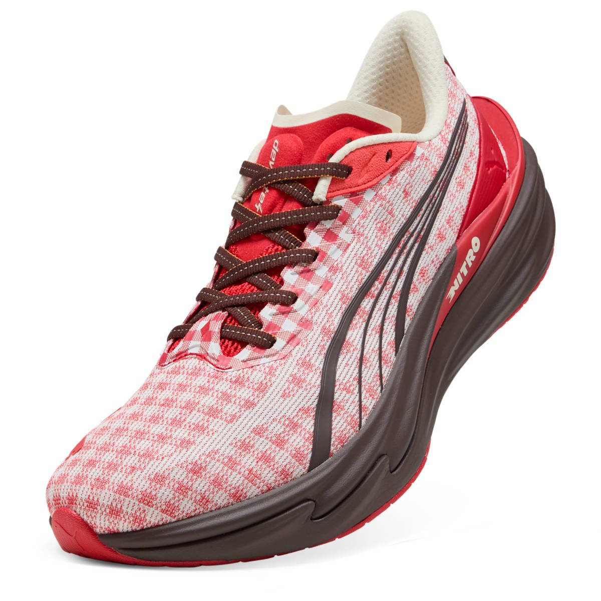 PUMA Deviate Nitro 4 Check Red White 406307-01 side