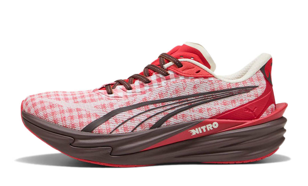 PUMA Deviate Nitro 4 Check Red White 406307-01