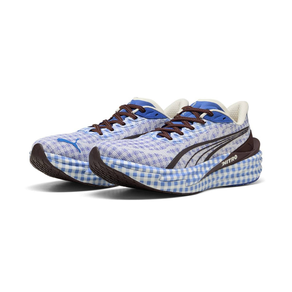 PUMA Deviate Nitro 4 Check Royal Sapphire White 406307-02 front