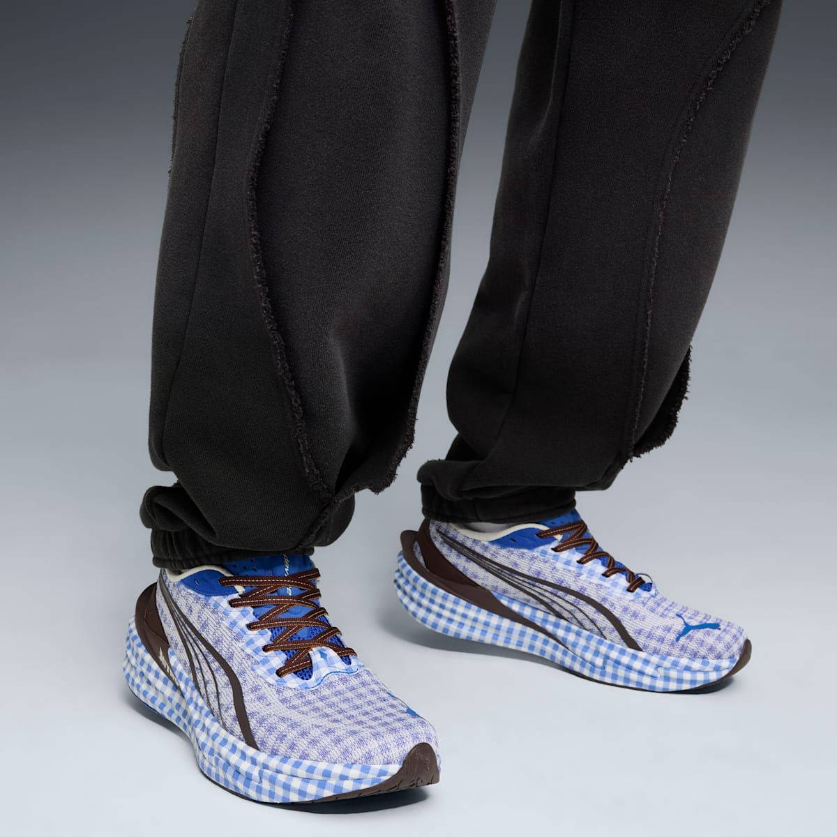PUMA Deviate Nitro 4 Check Royal Sapphire White 406307-02 on foot